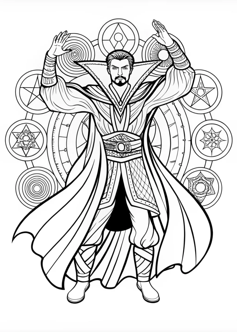 Doctor Strange Master Of The Mystic Arts Coloring Page Free Printable