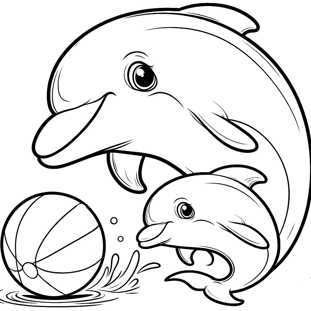 Dolphin Coloring Coloring Pages Printable