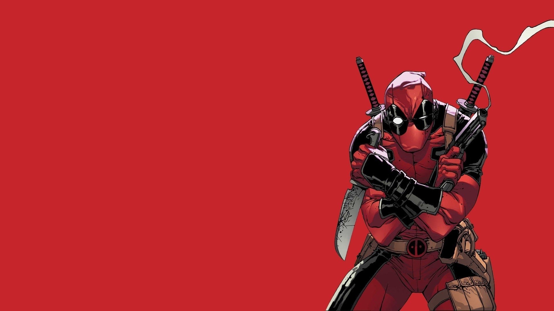 Download Gun Knife Wade Wilson Weapon Comic Deadpool HD Wallpaper