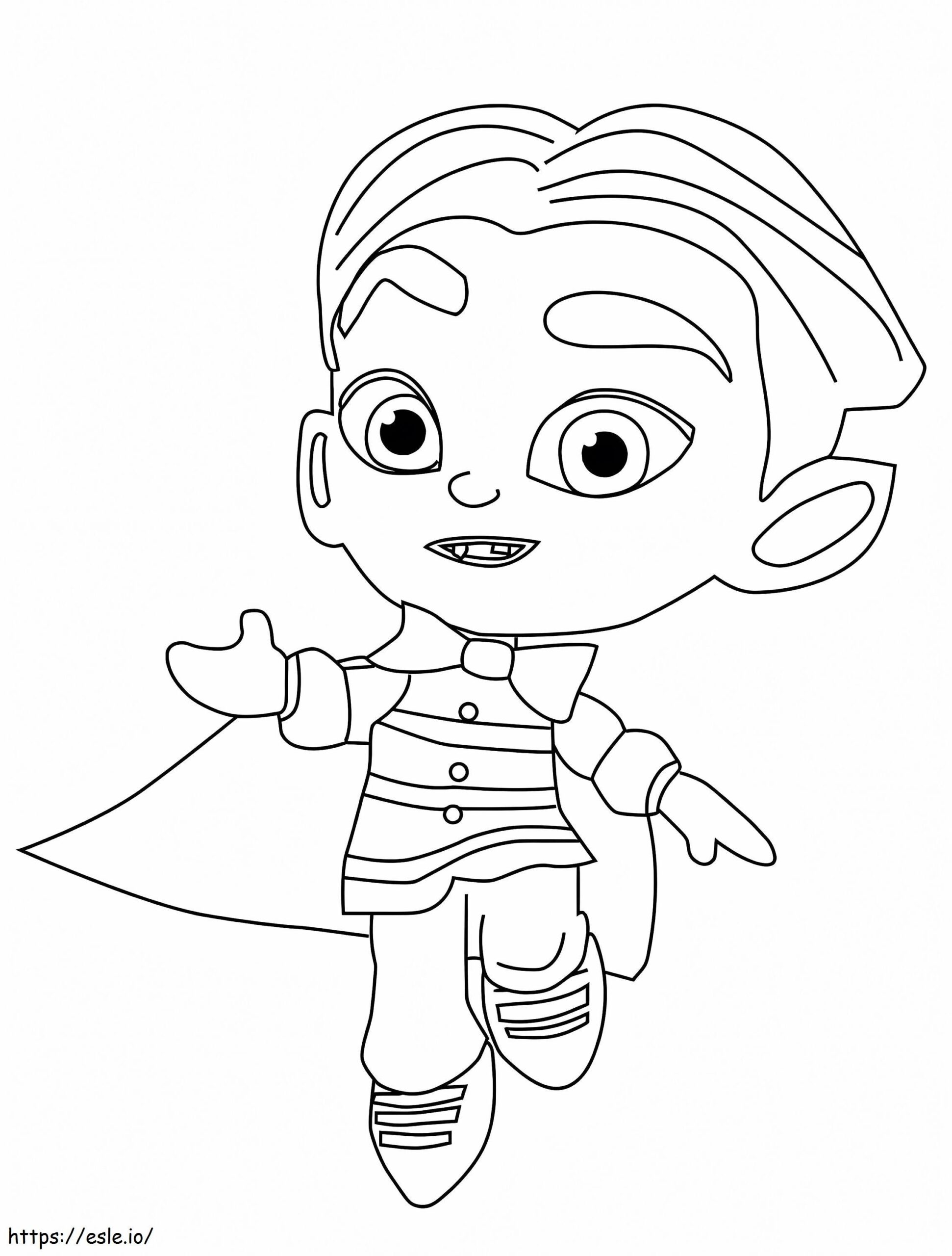 Drac Shadows From Super Monsters Coloring Page