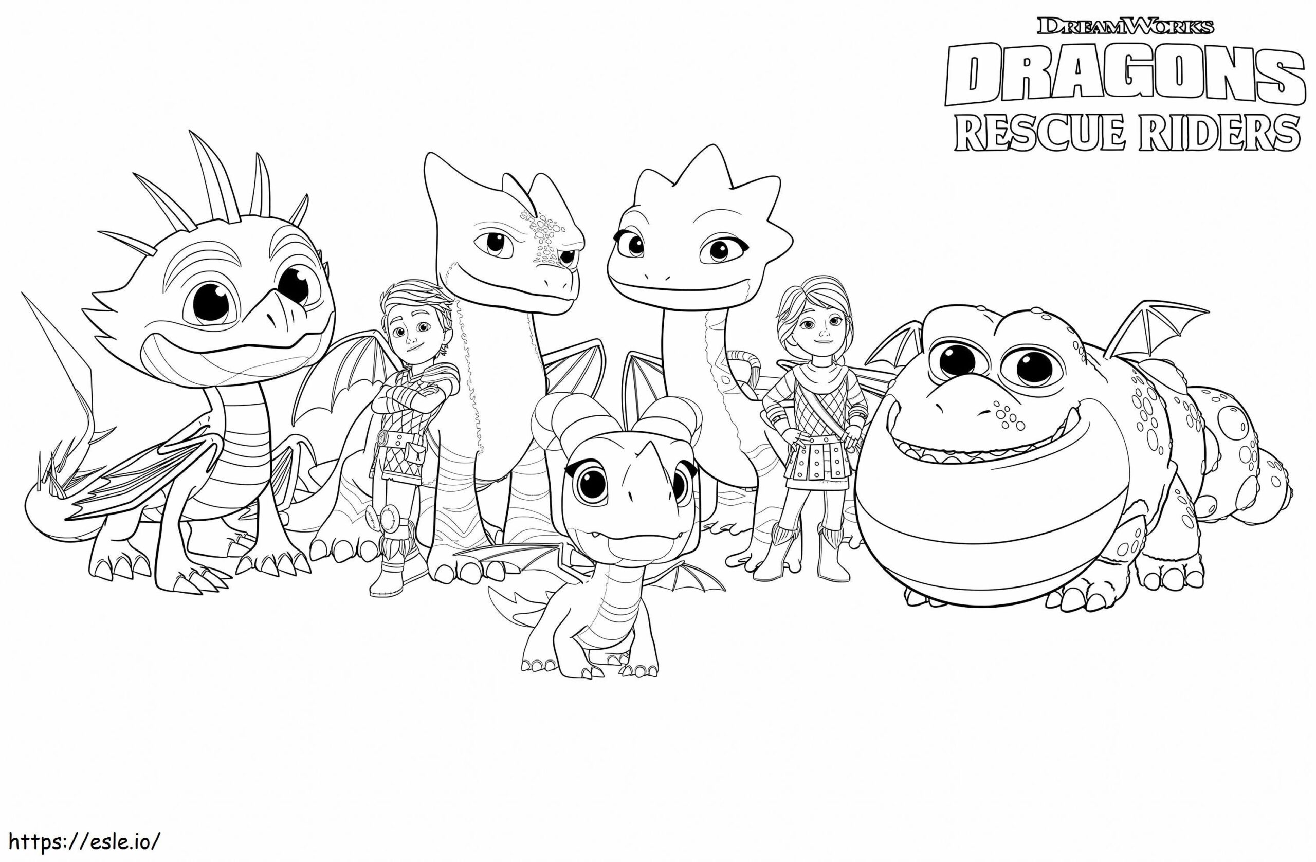 Dragons Rescue Riders To Color Coloring Page