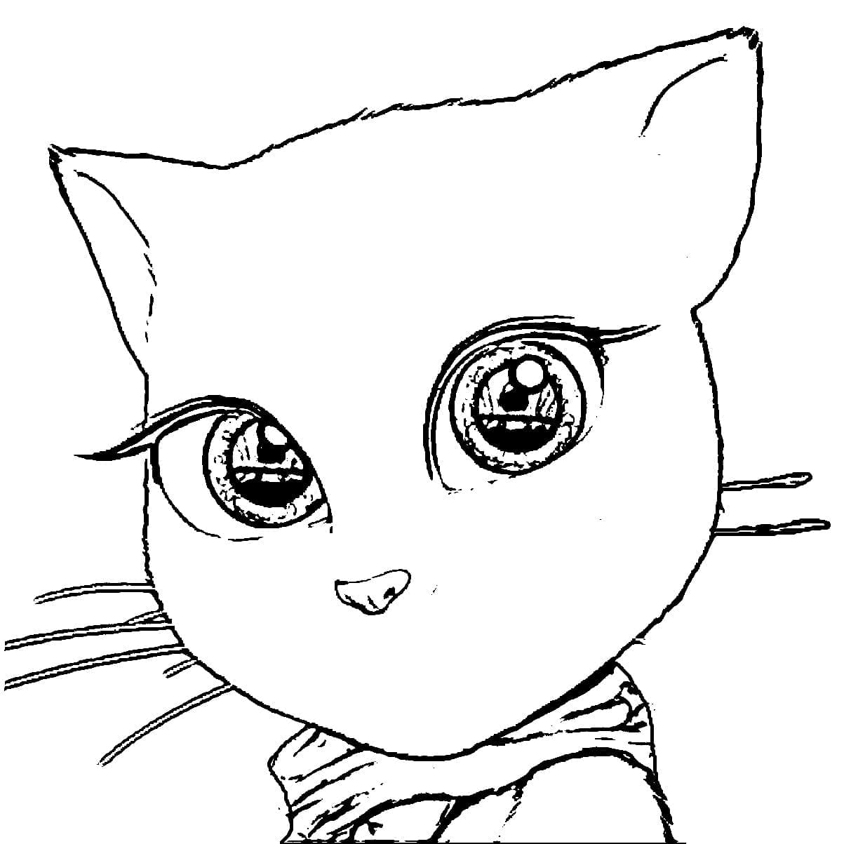Talking Angela Coloring Pages Printable