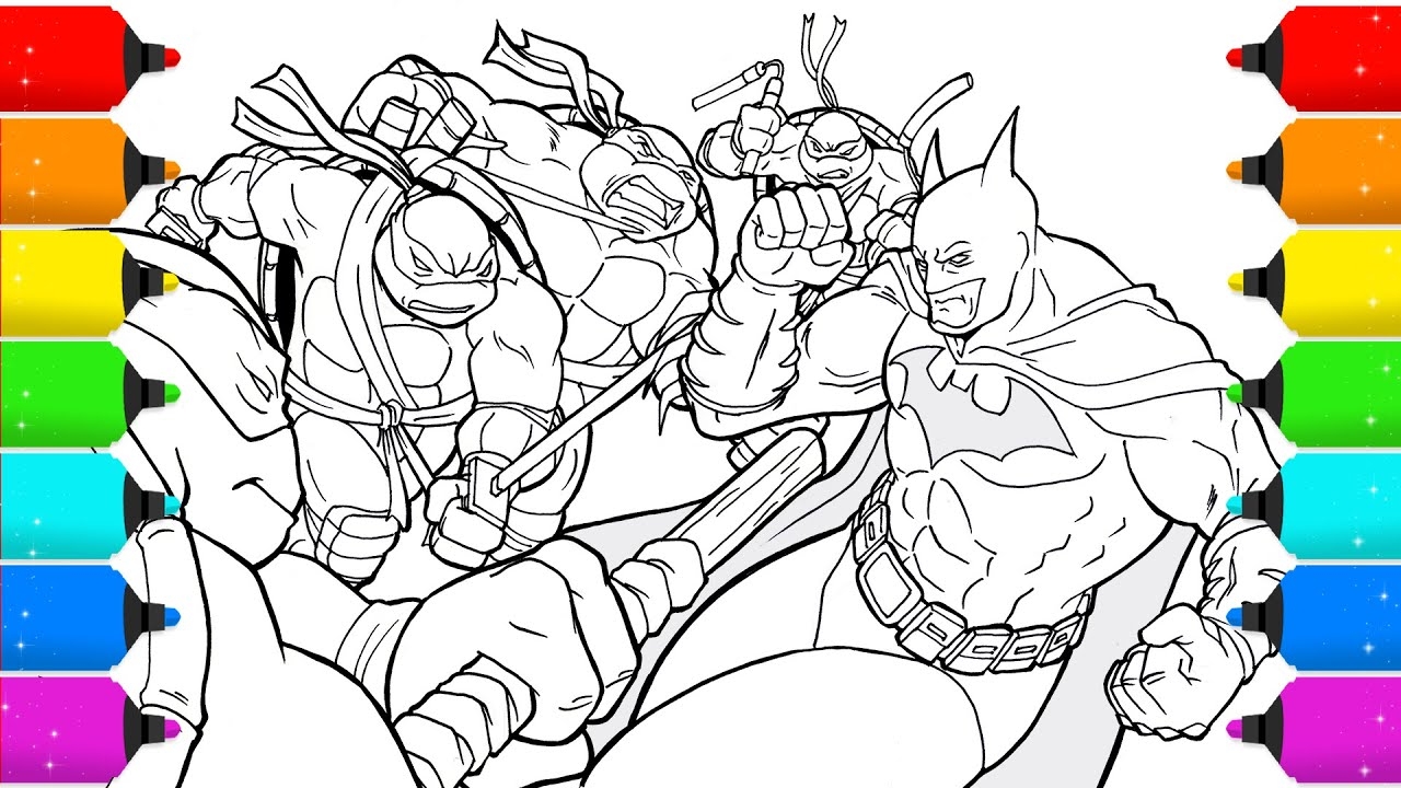 Drawing Teenage Mutant Ninja Turtles TMNT Coloring Page YouTube