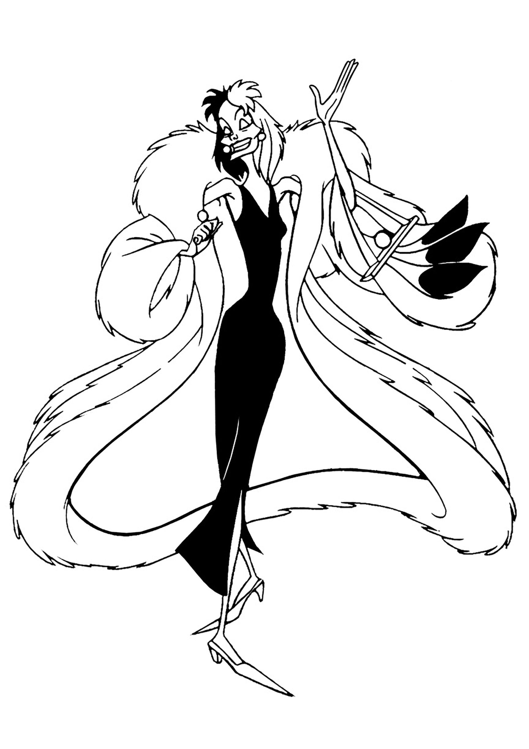 Cruella De Vil Coloring Sheets Printable