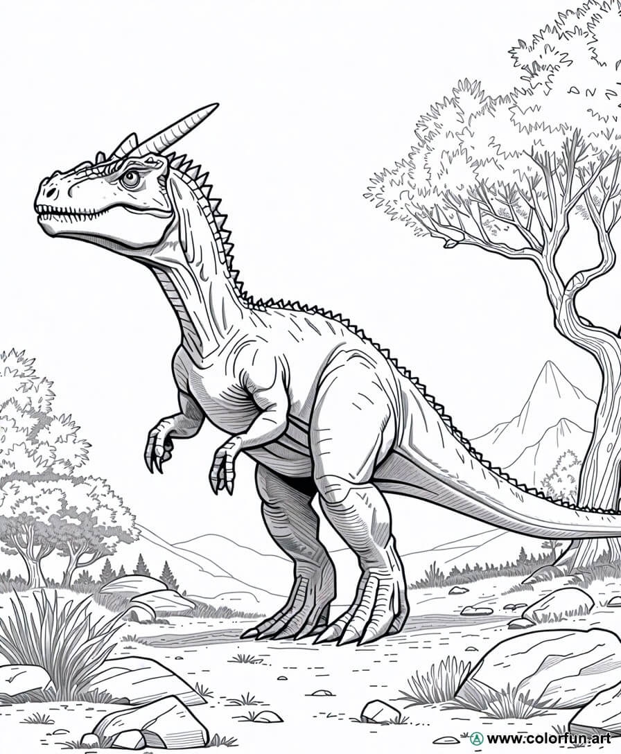 Carnotaurus Coloring Pages Printable