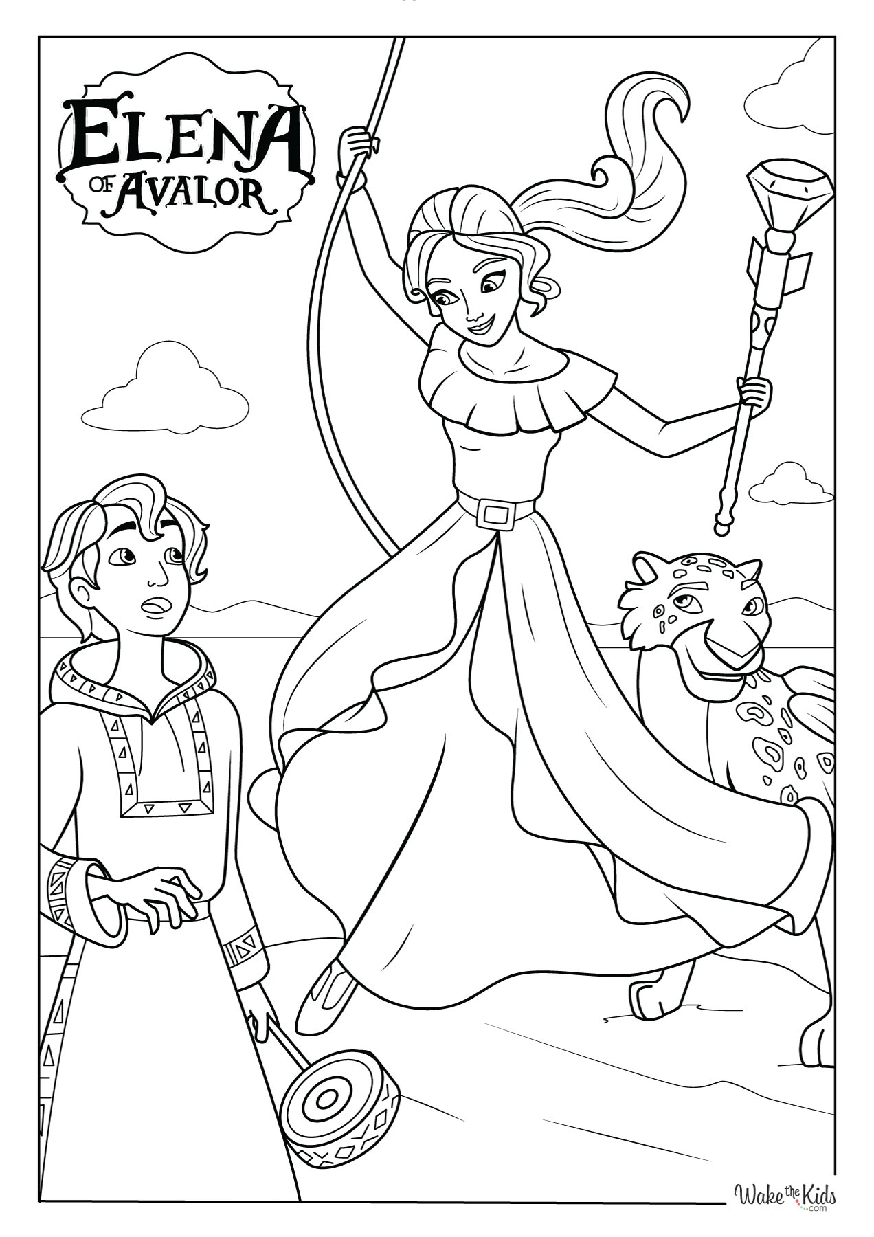 Elena Of Avalor Coloring Pages Free Printable PDFs WakeTheKids