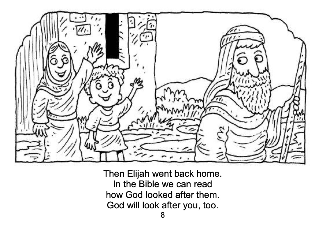 Elijah Fed By A Widow Coloring Page
