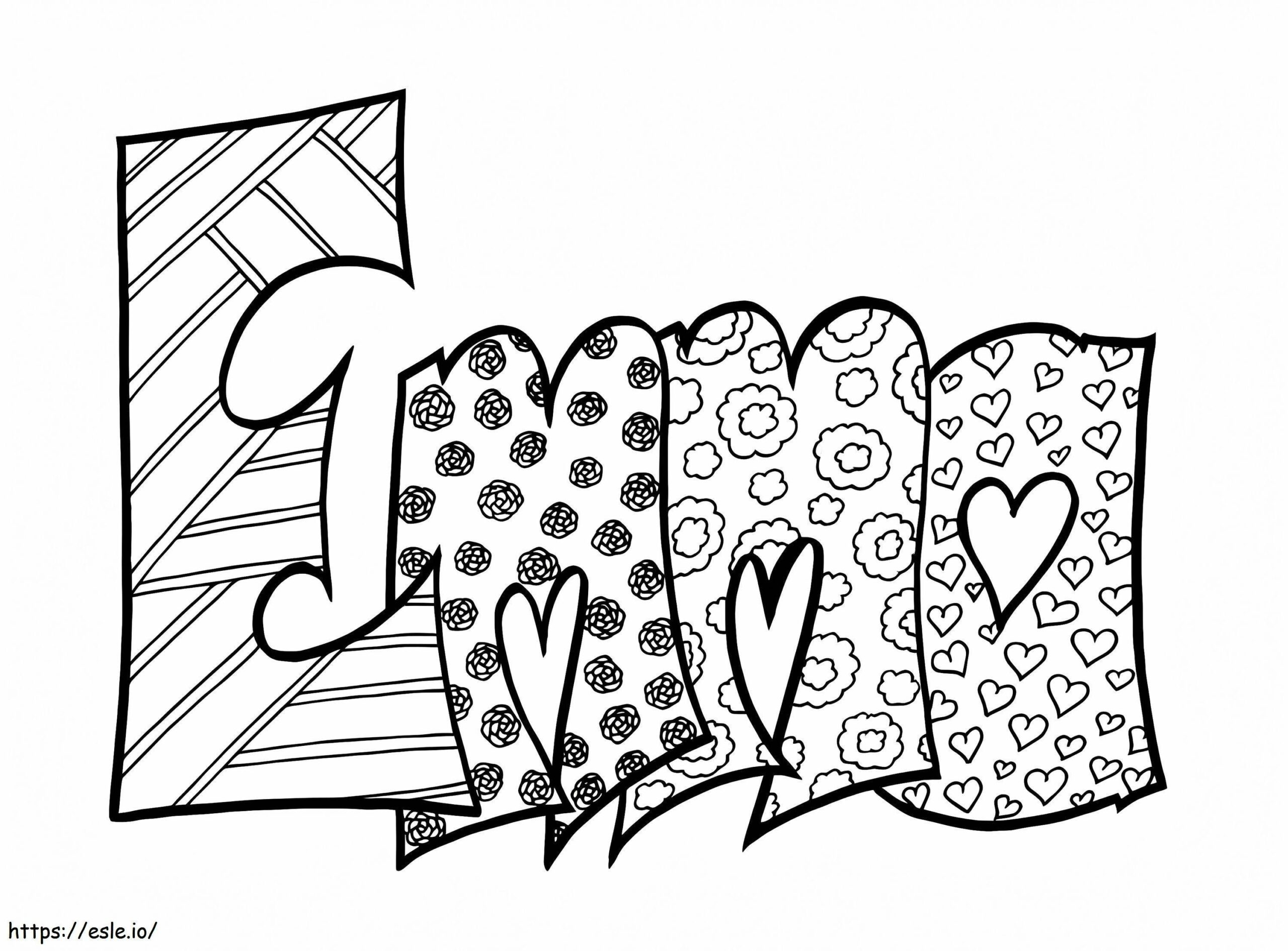 Emma Free Printable Coloring Page