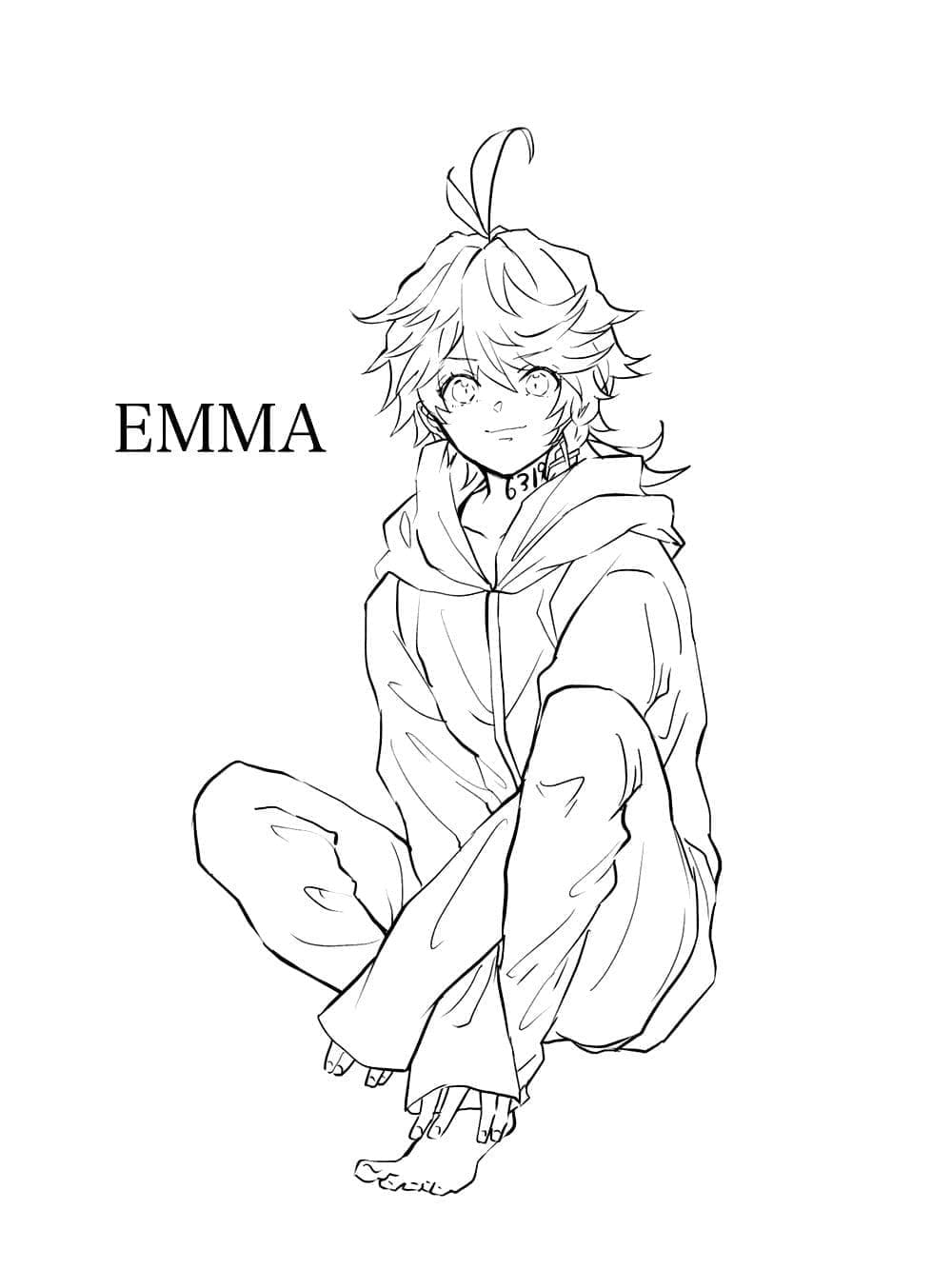 Emma From Promised Neverland Coloring Page Download Print Or Color Online For Free