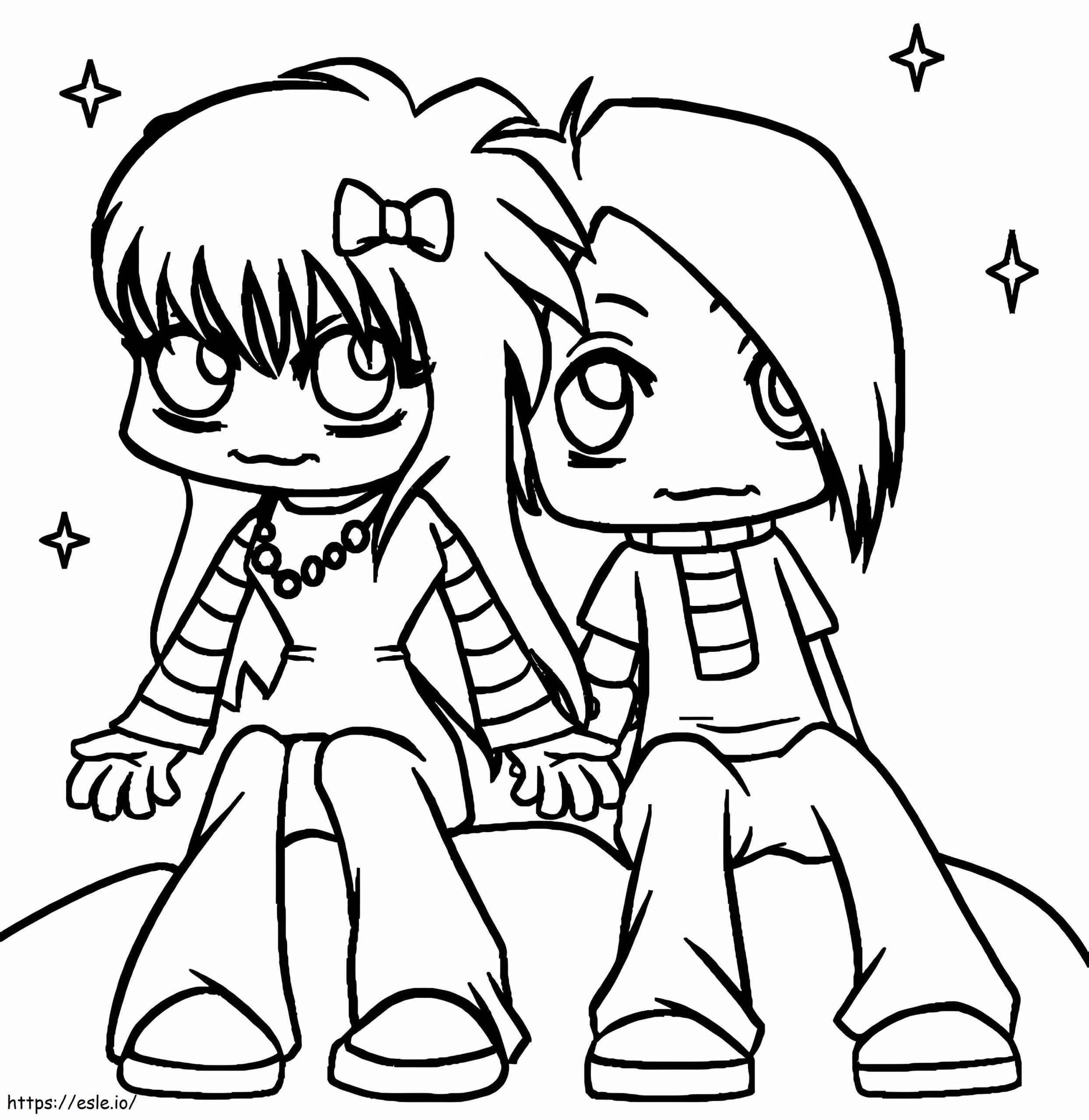 Emo Free Printable Coloring Page