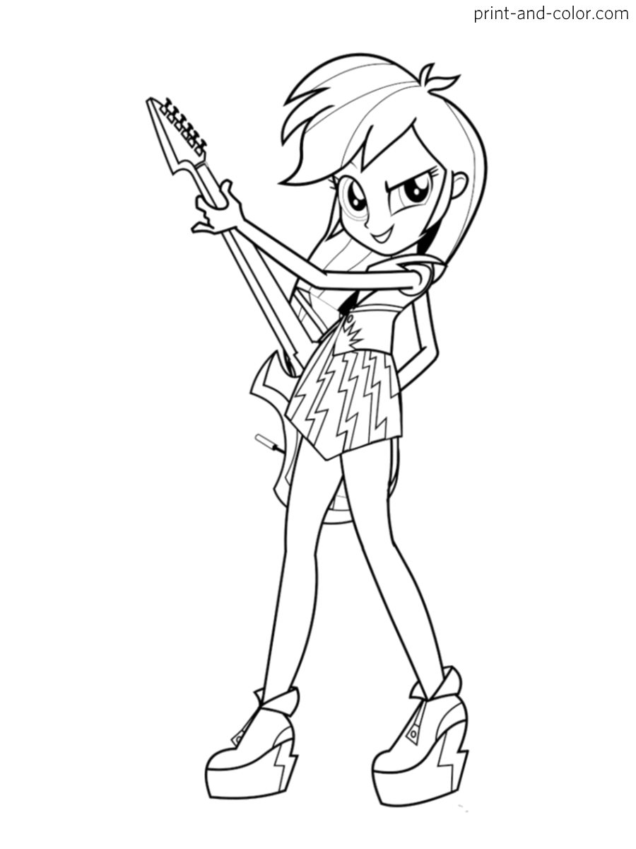 Equestria Girls Coloring Pages Print And Color