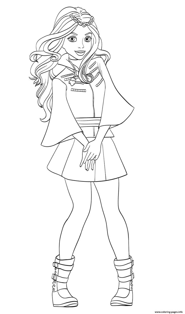 Evie My Little Evilette In Training Descendants Coloring Page Printable