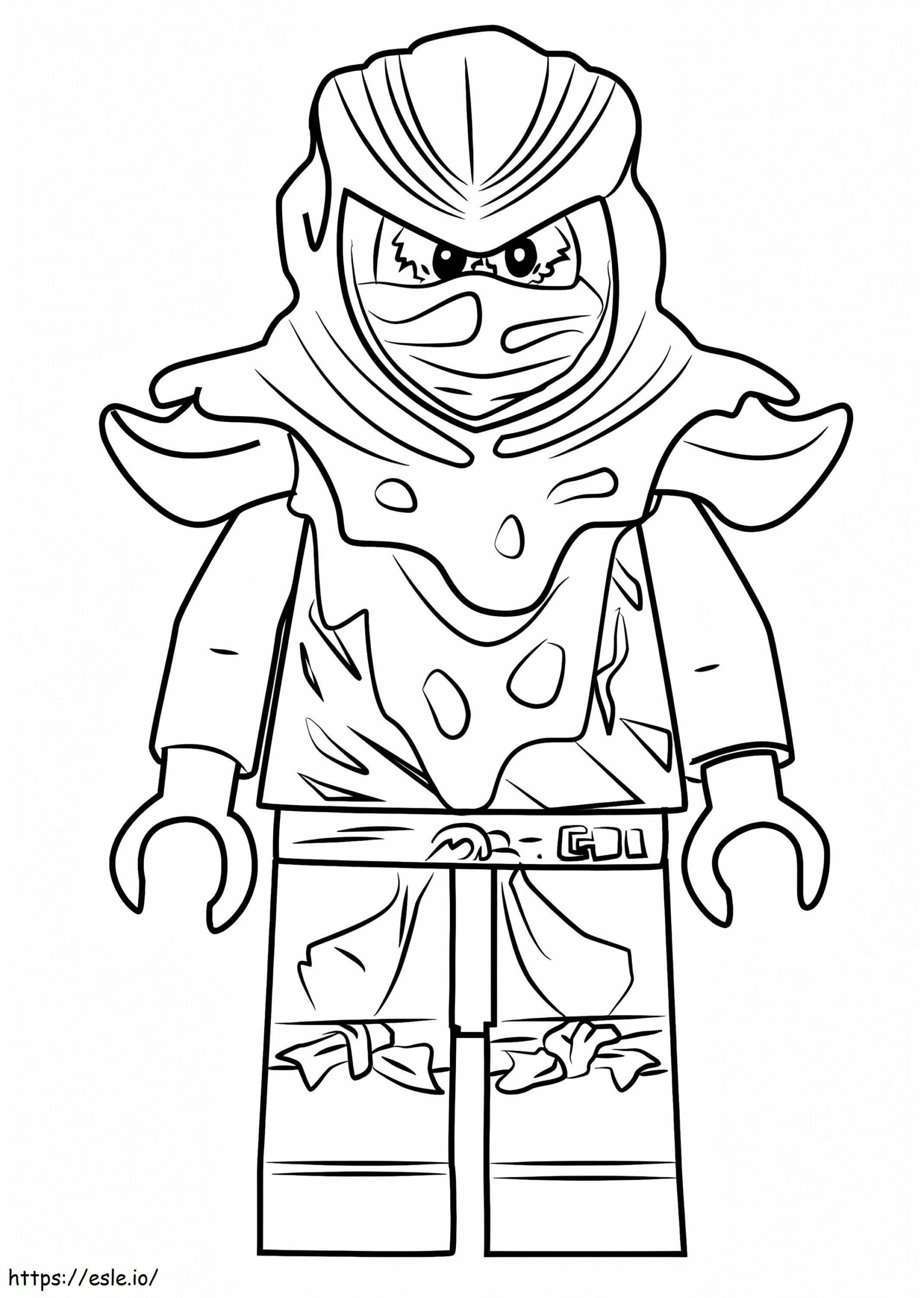 Evil Green Ninja From Ninjago Coloring Page