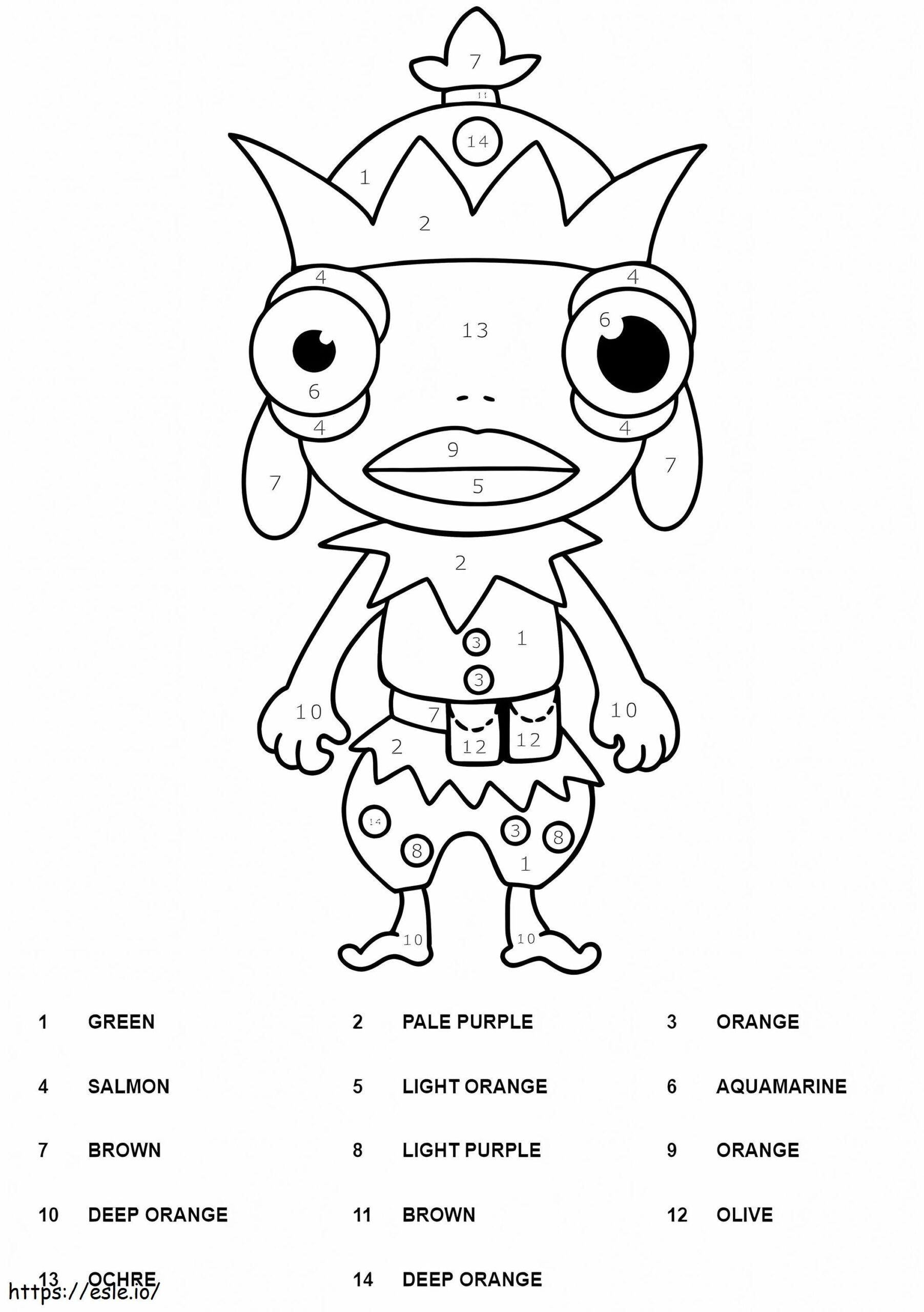 Fa La La La Fishstick Fortnite Color By Number Coloring Page