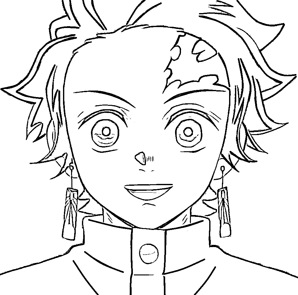 Tanjiro Coloring Pages Printable
