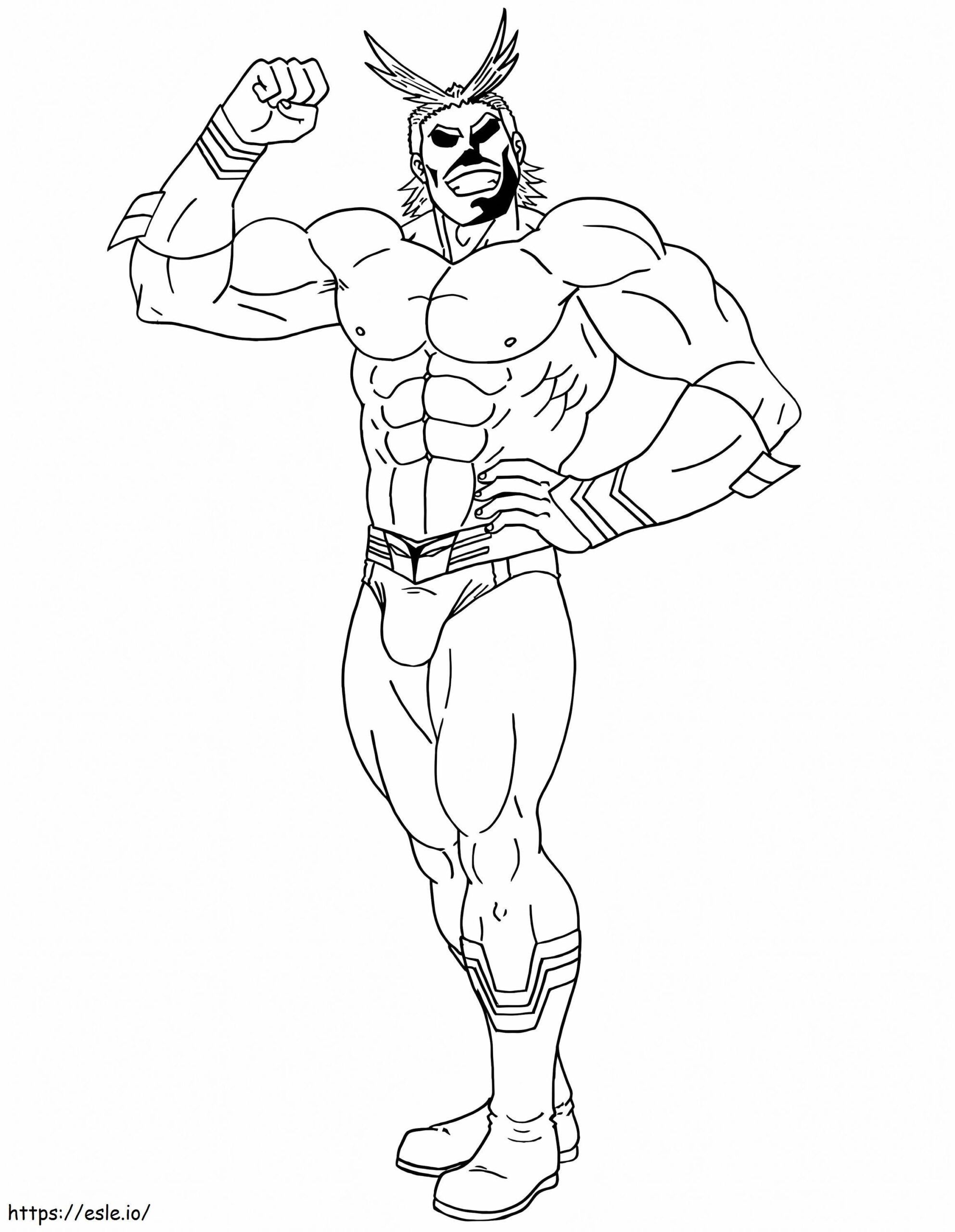 Fascinating All Might Coloring Page