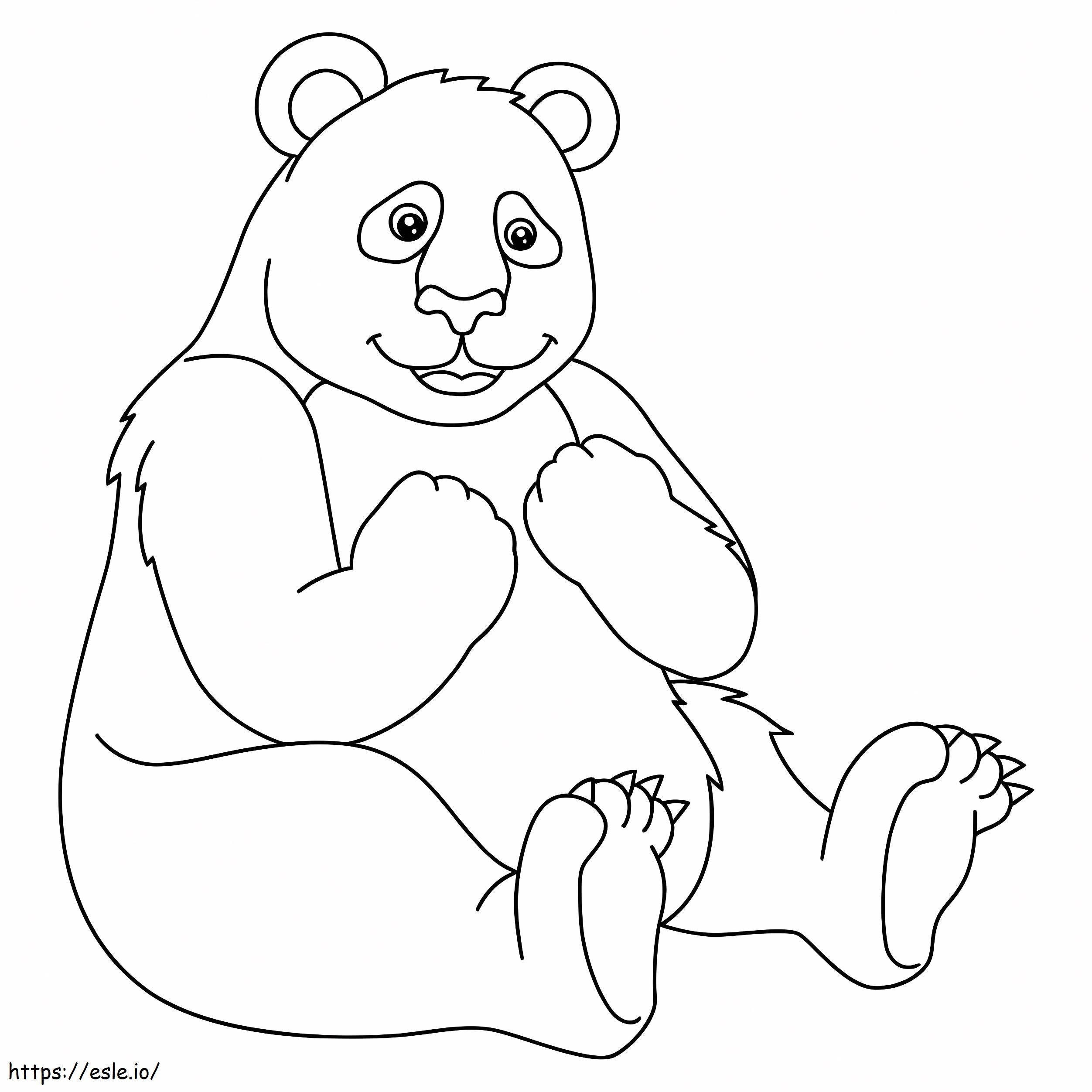 Fat Red Panda Coloring Page Printable