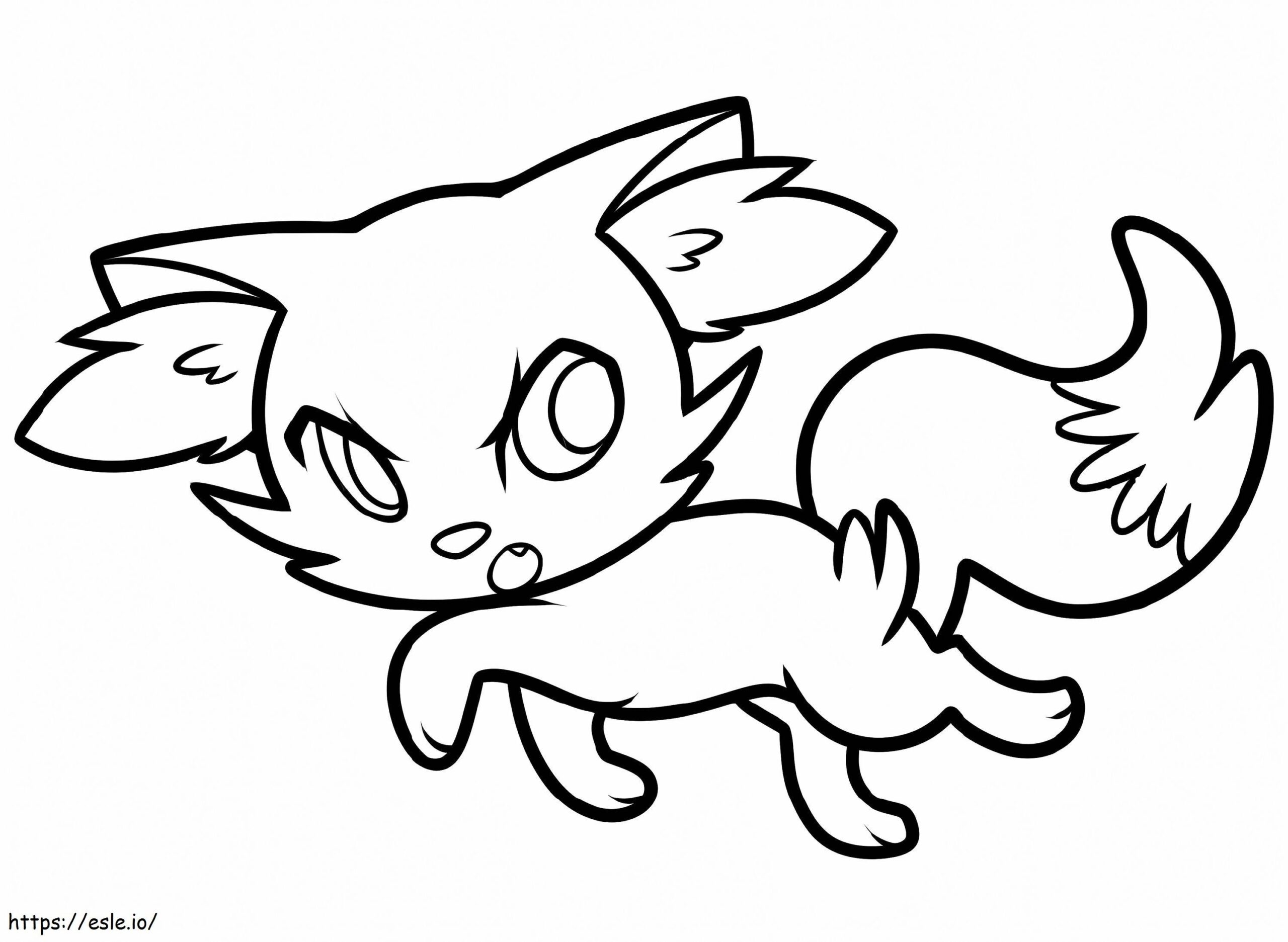 Fennekin S Pokemon 3 Coloring Page