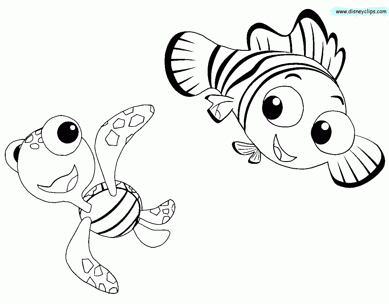 Finding Nemo Coloring Pages Disneyclips