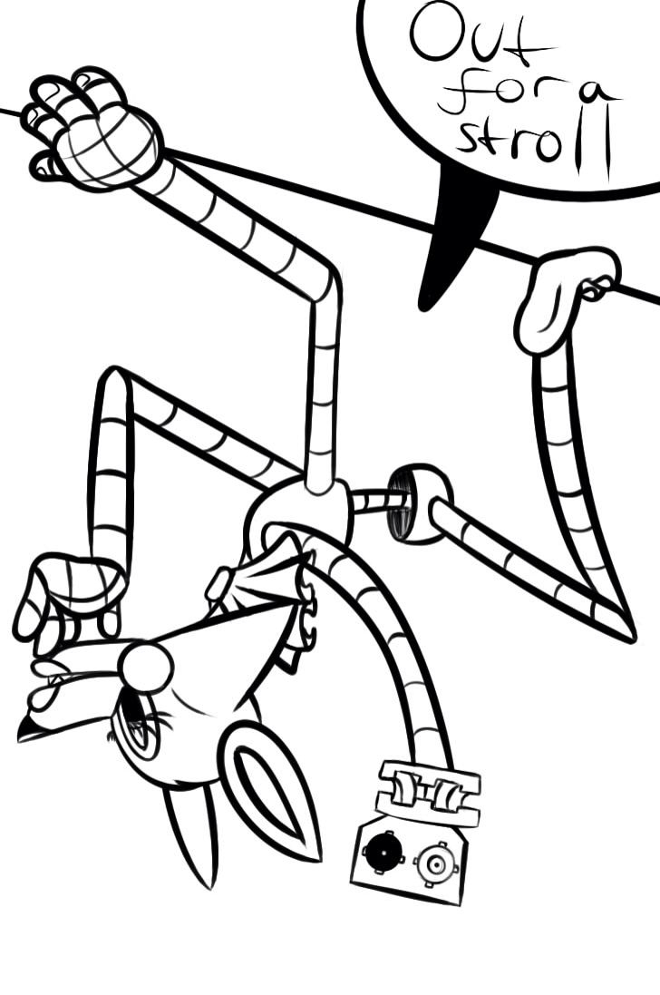 Mangle Fnaf Coloring Page Printable