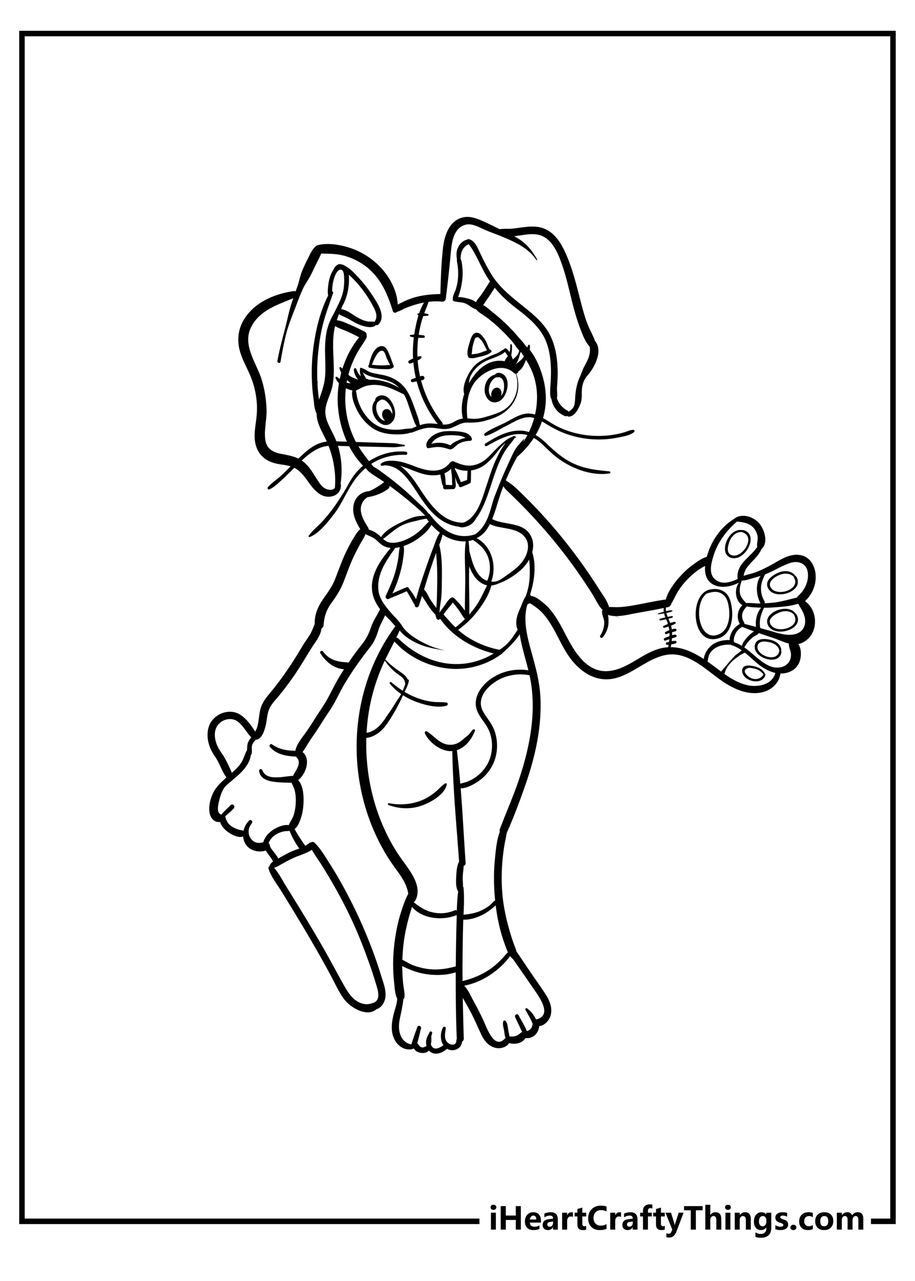Fnaf Puppets Coloring Page Printable