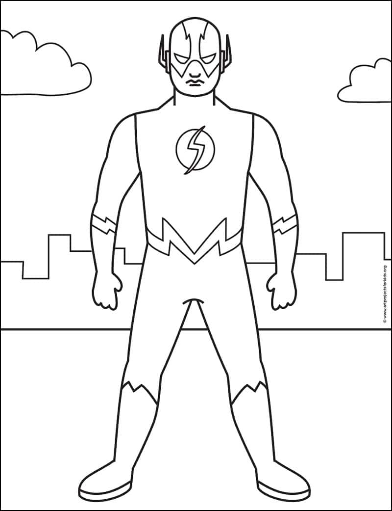 Printable Flash Coloring Page Printable