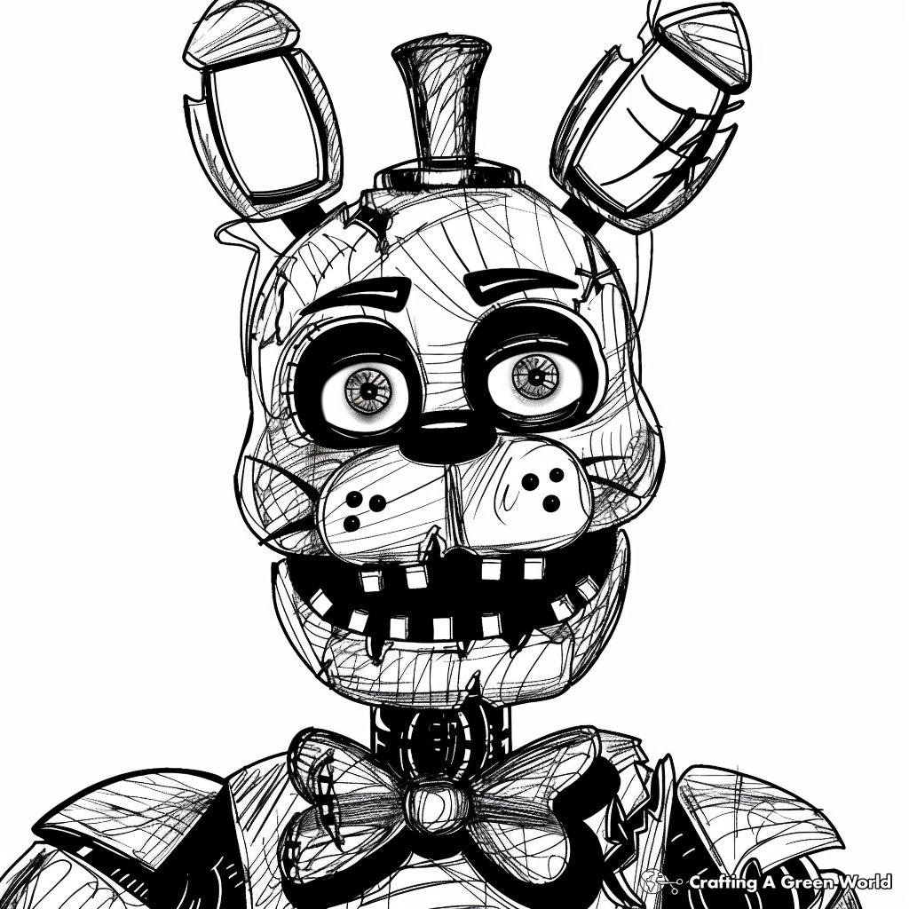 Nightmare Endo Fnaf Coloring Page Printable
