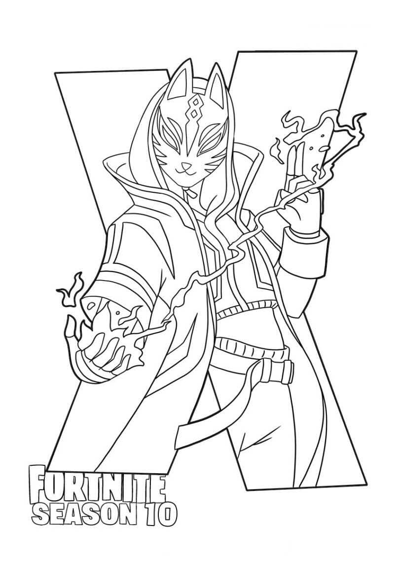 Aim Skin In Fortnite Coloring Page