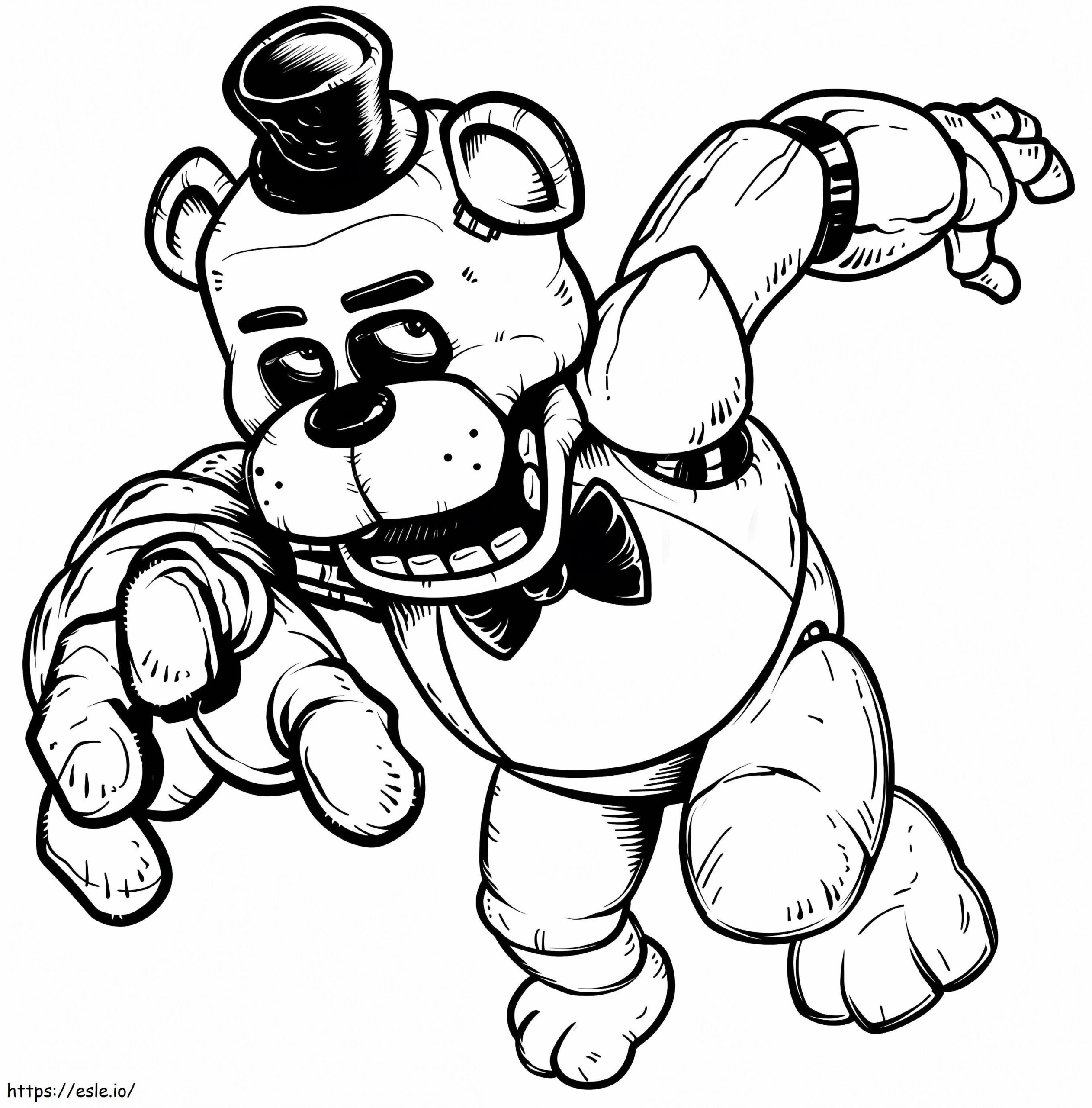 Freddy FNAF Aterrador Para Colorear
