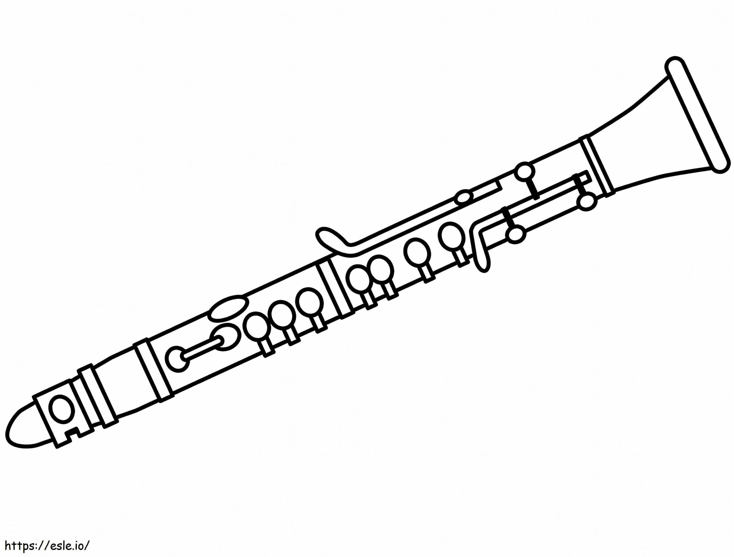 Free Clarinet Coloring Page