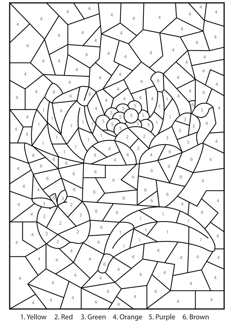 Free Advanced Color By Numbers Printable
