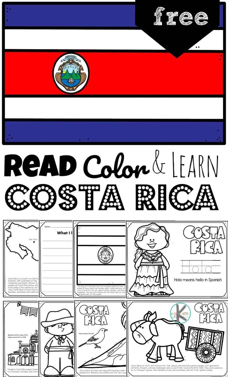 Costa Rica Coloring Pages Printable