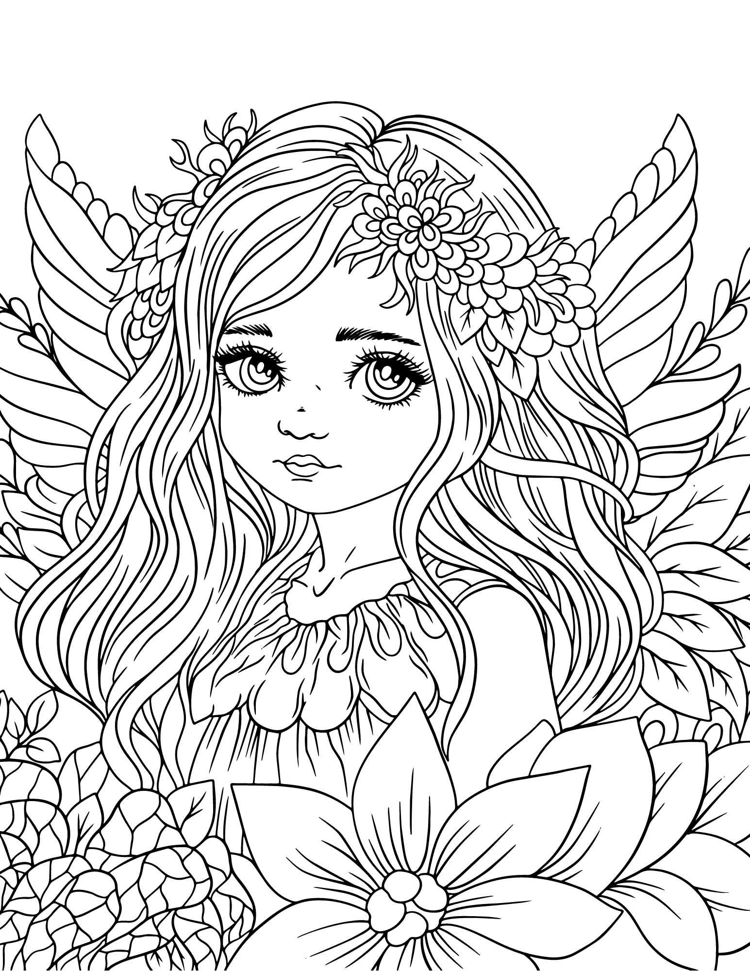 Fairy Coloring Coloring Pages Printable