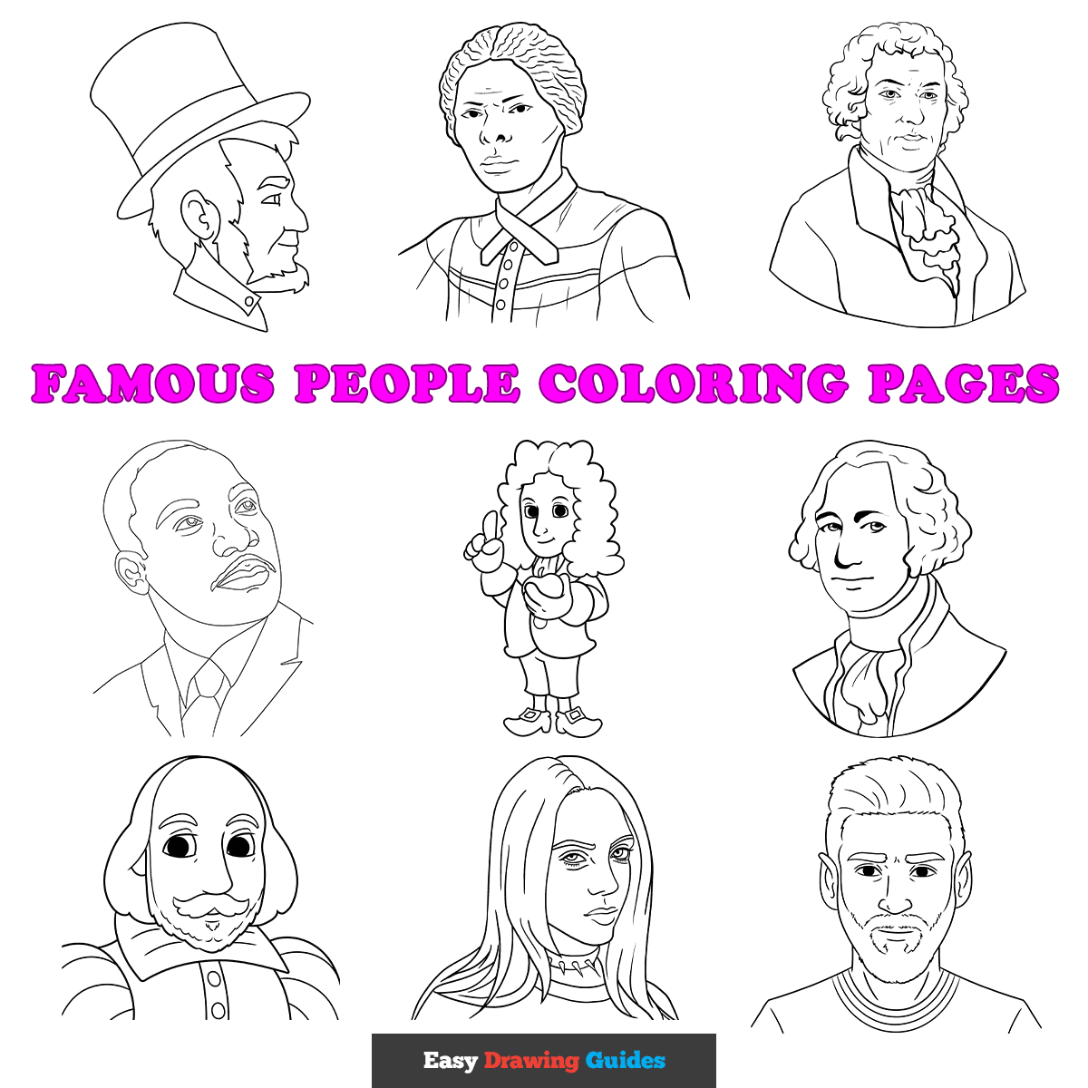 Free Famous People Coloring Pages For Kids 11 Printable Sheets