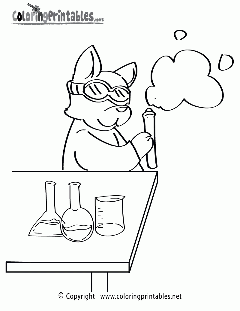 Free Printable Chemistry Coloring Page