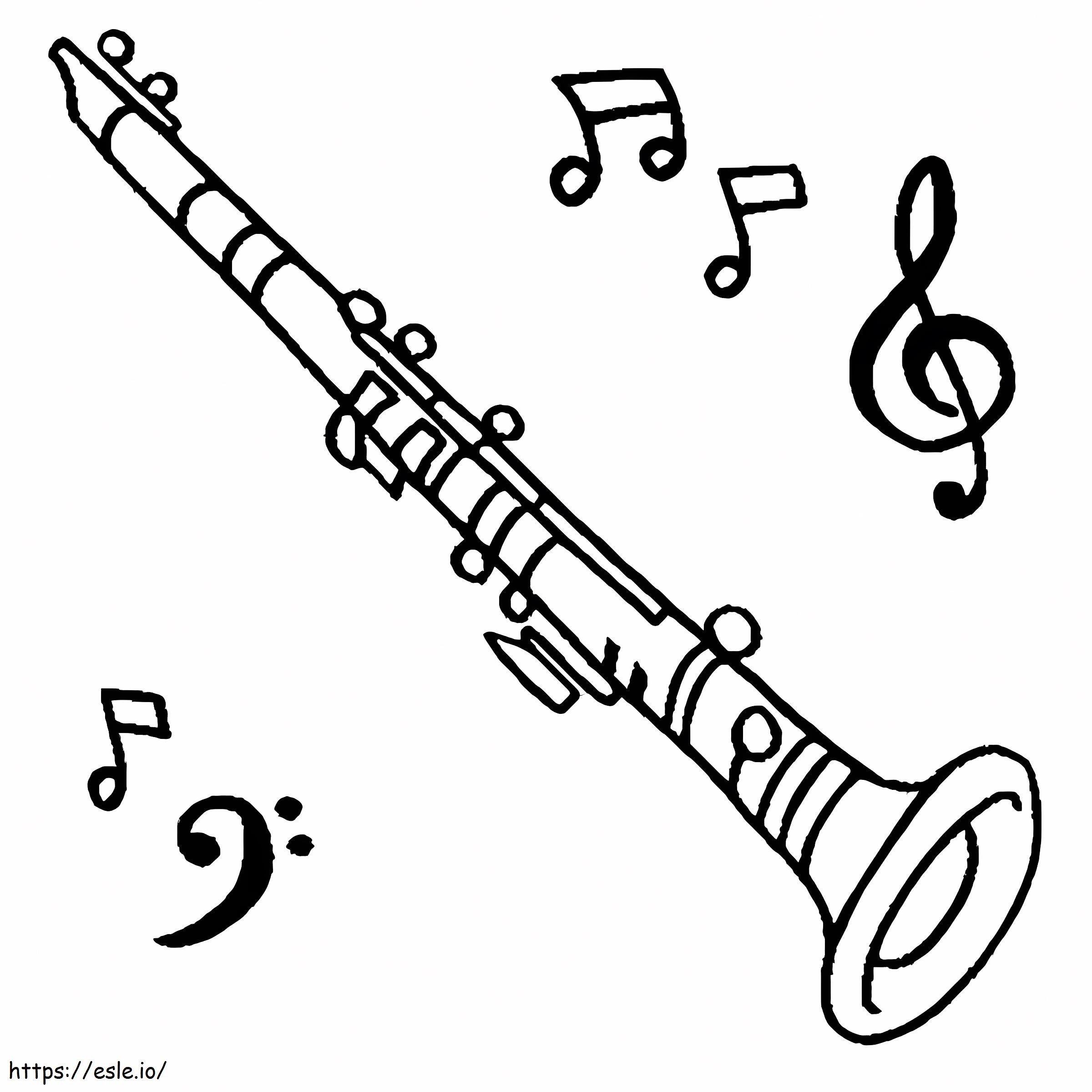 Free Printable Clarinet Coloring Page