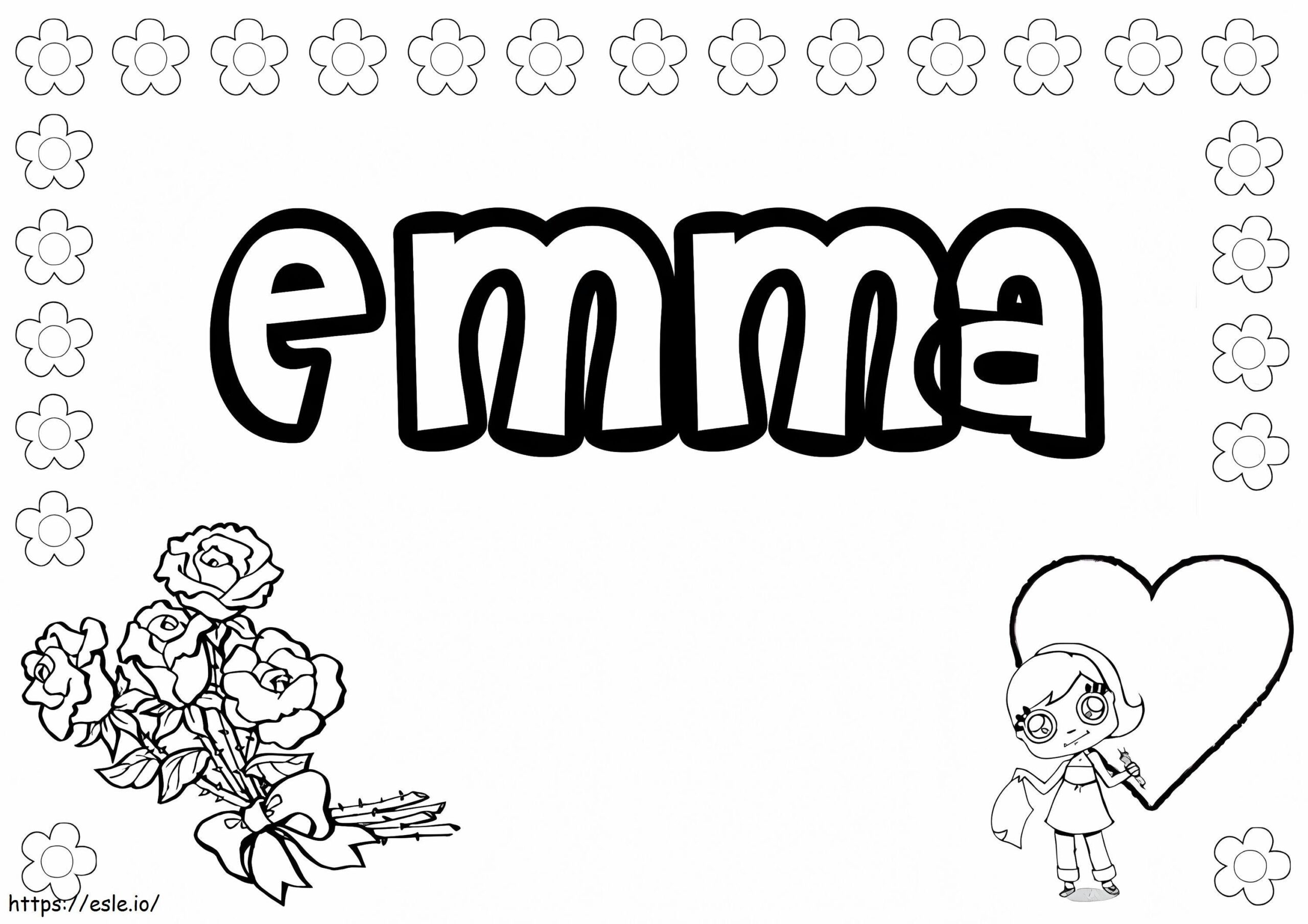 Free Printable Emma Coloring Page