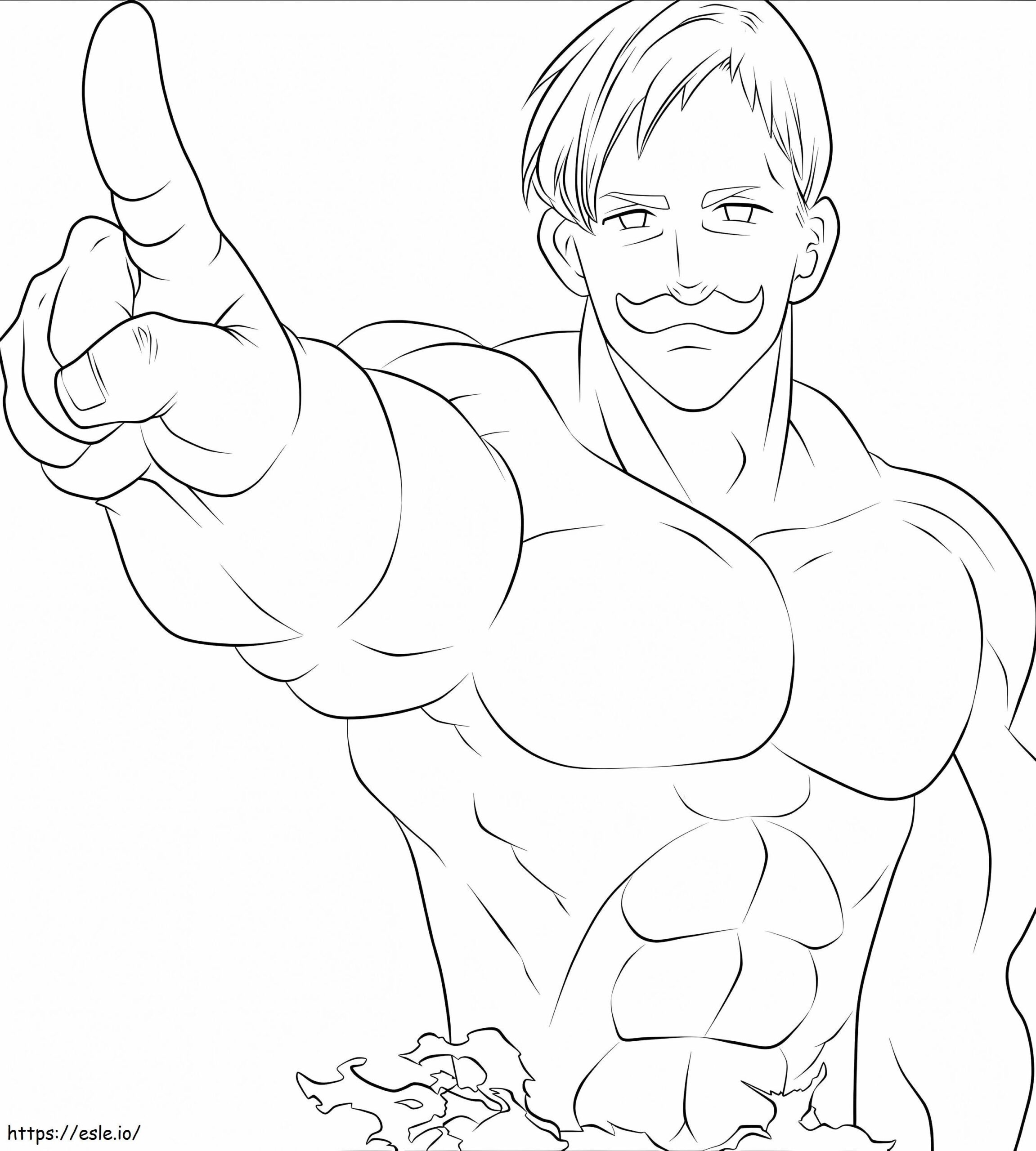 Free Printable Escanor Coloring Page