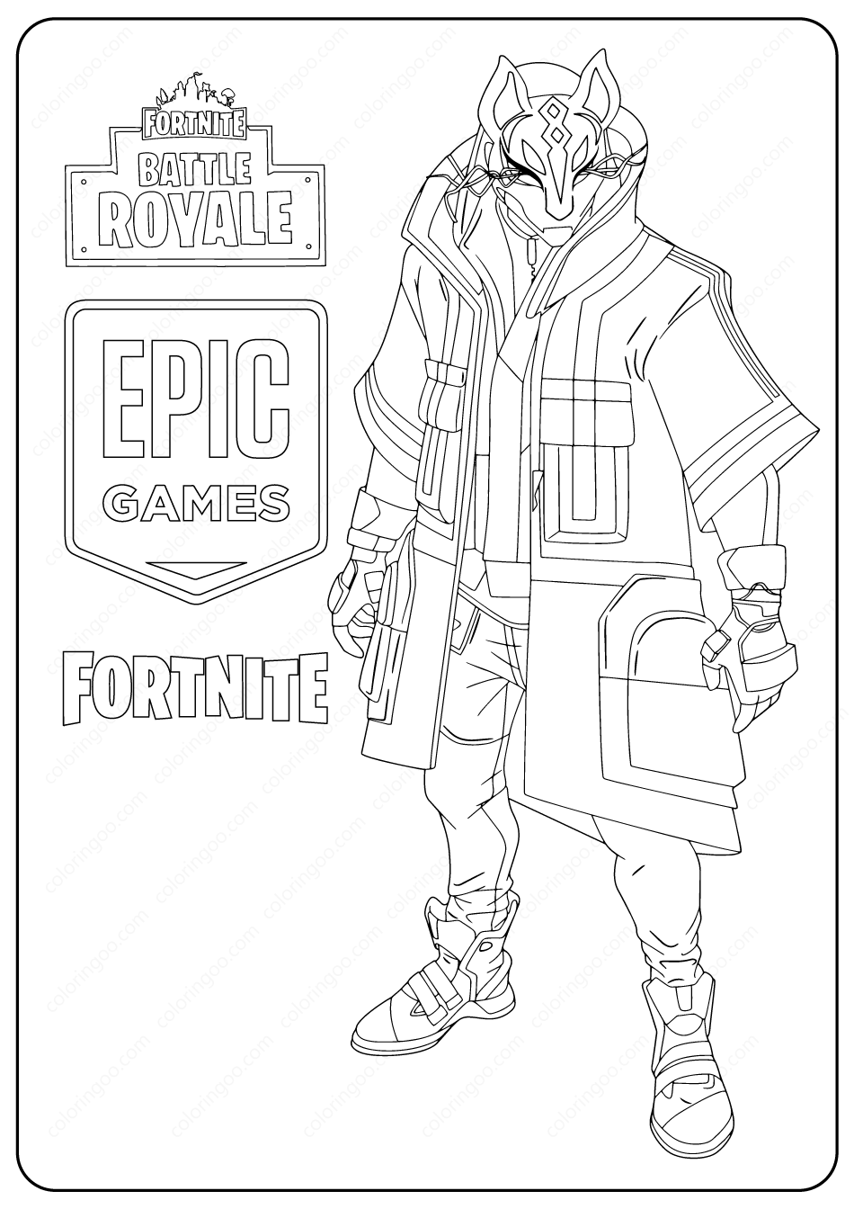 Kit Fortnite Color By Number Coloring Page