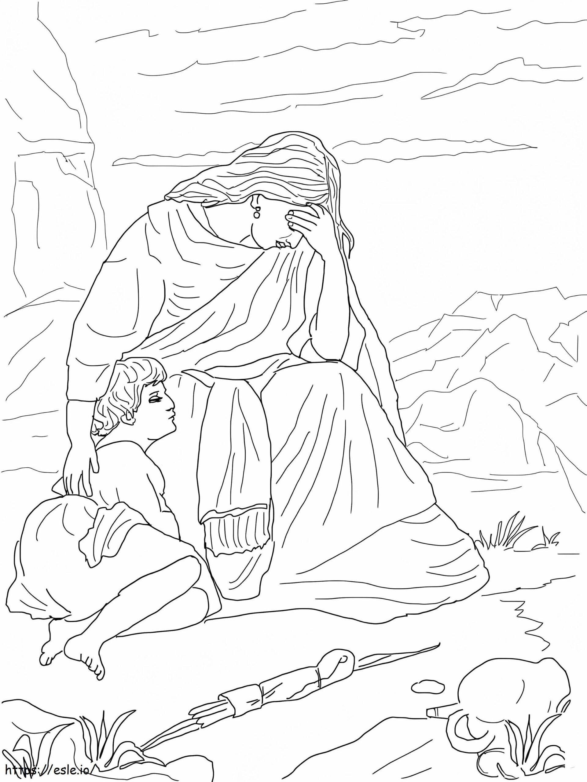 Free Printable Hagar And Ishmael Coloring Page