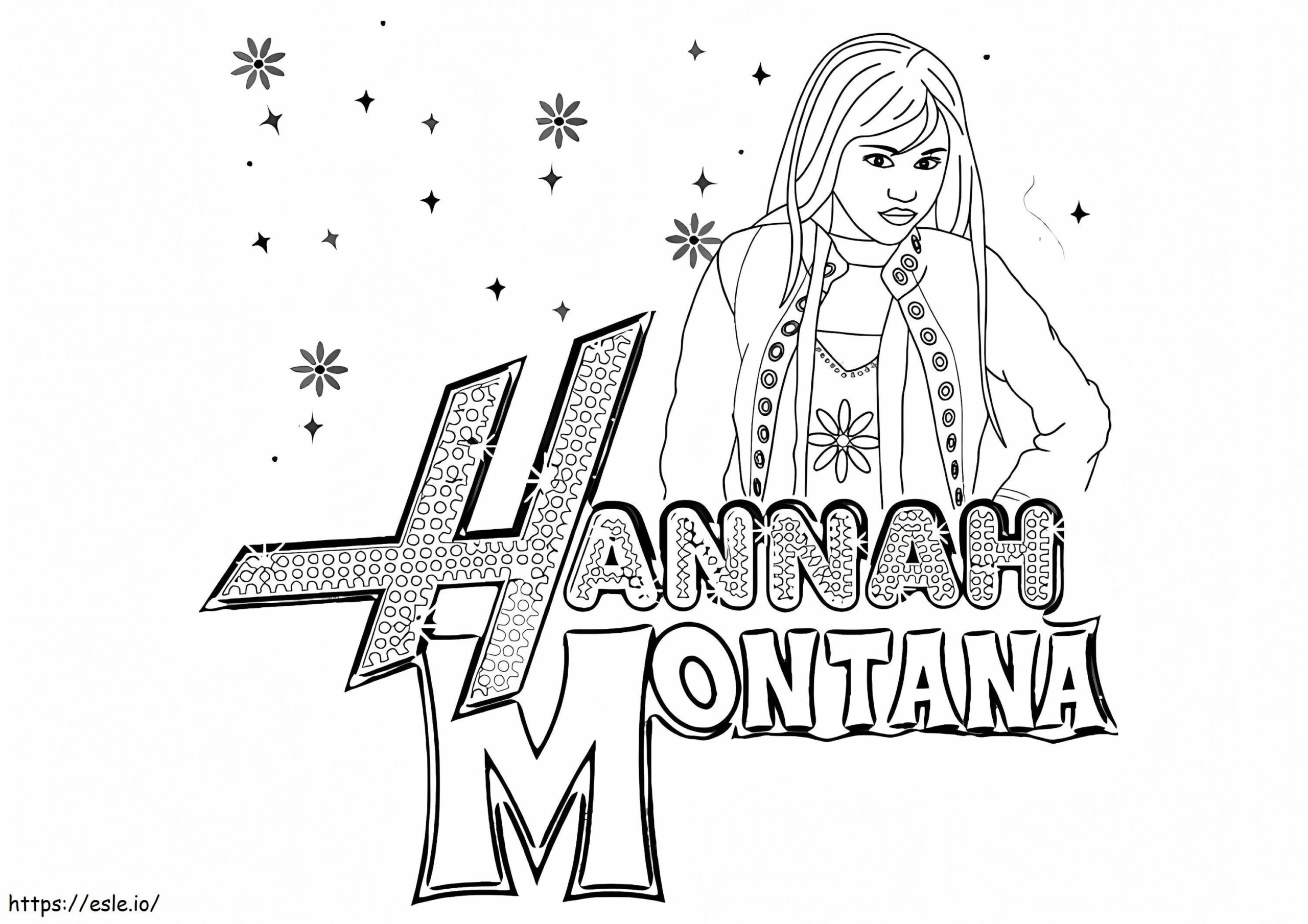 Free Printable Hannah Montana Coloring Page