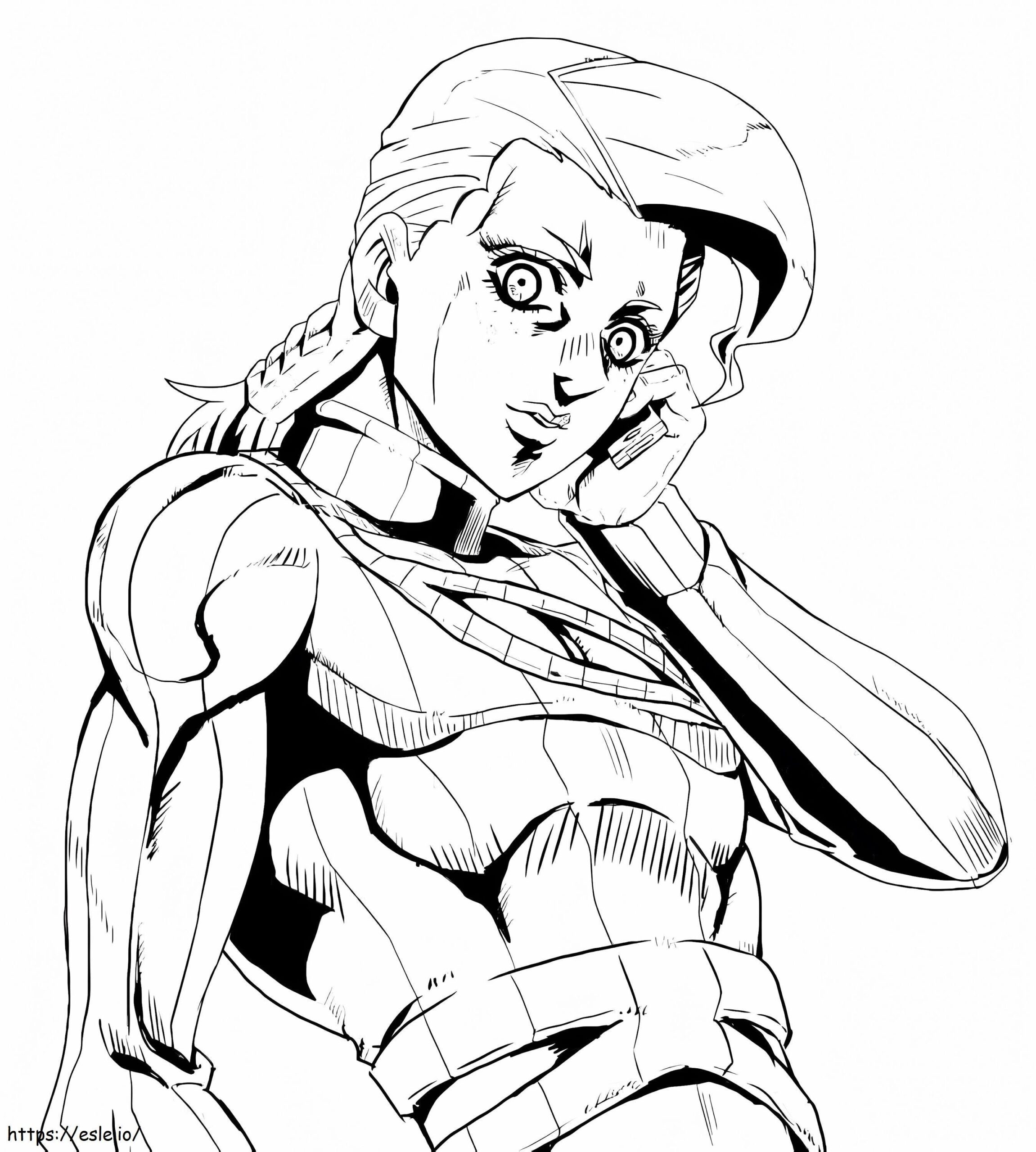 Free Printable Jojos Bizarre Adventure Coloring Page