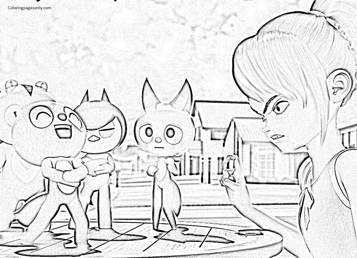 Lucy From Miniforce Coloring Page Printable