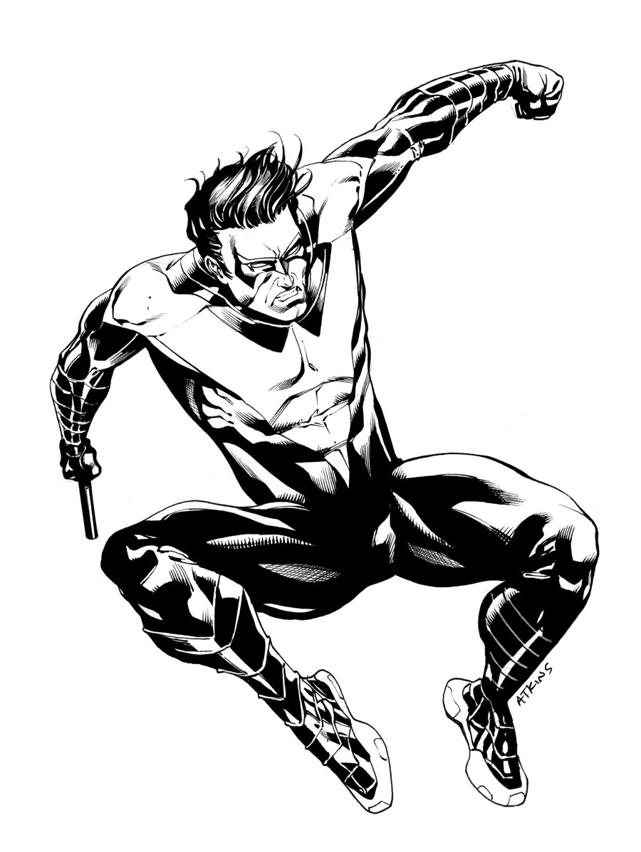 Nightwing Coloring Pages Printable