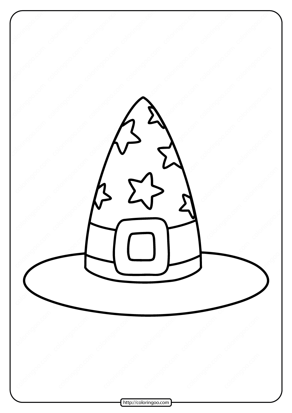 Witch Hats Coloring Pages Printable