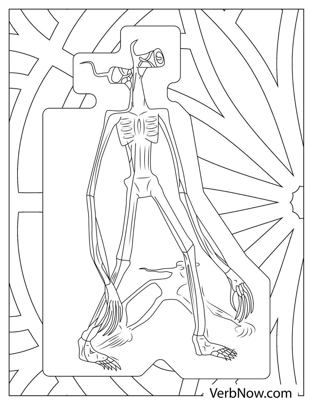 Free SIREN HEAD Coloring Pages For Download Printable PDF 