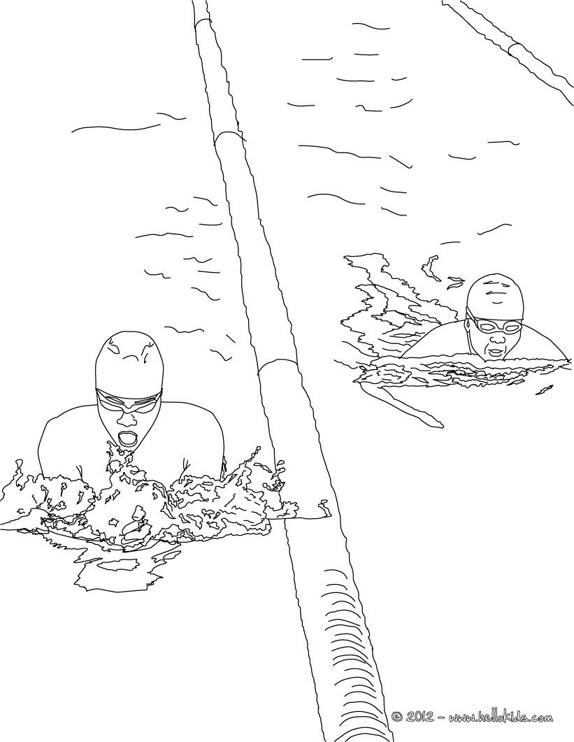 Swimming Coloring Pages Printable