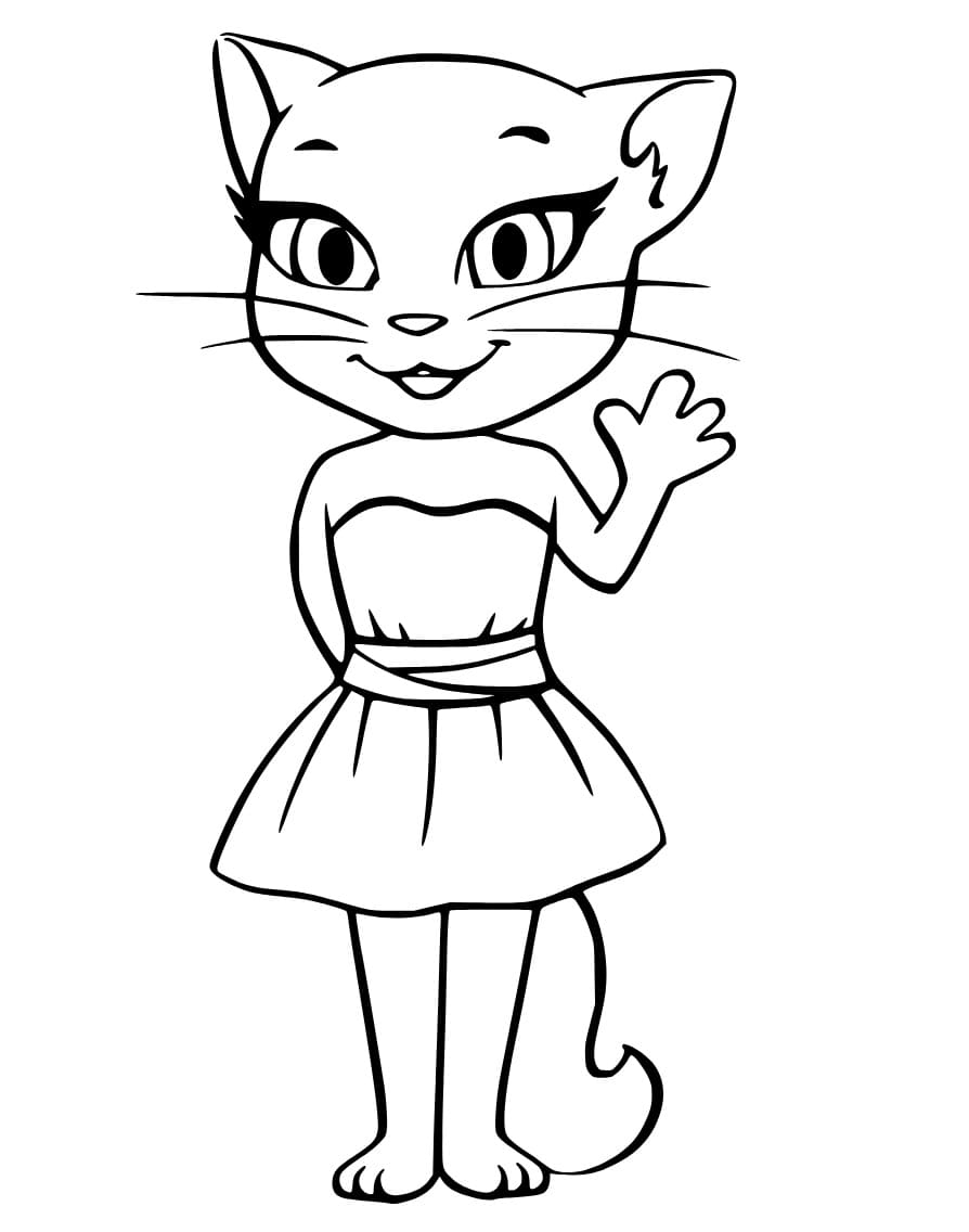 Friendly Talking Angela Coloring Page Download Print Or Color Online For Free
