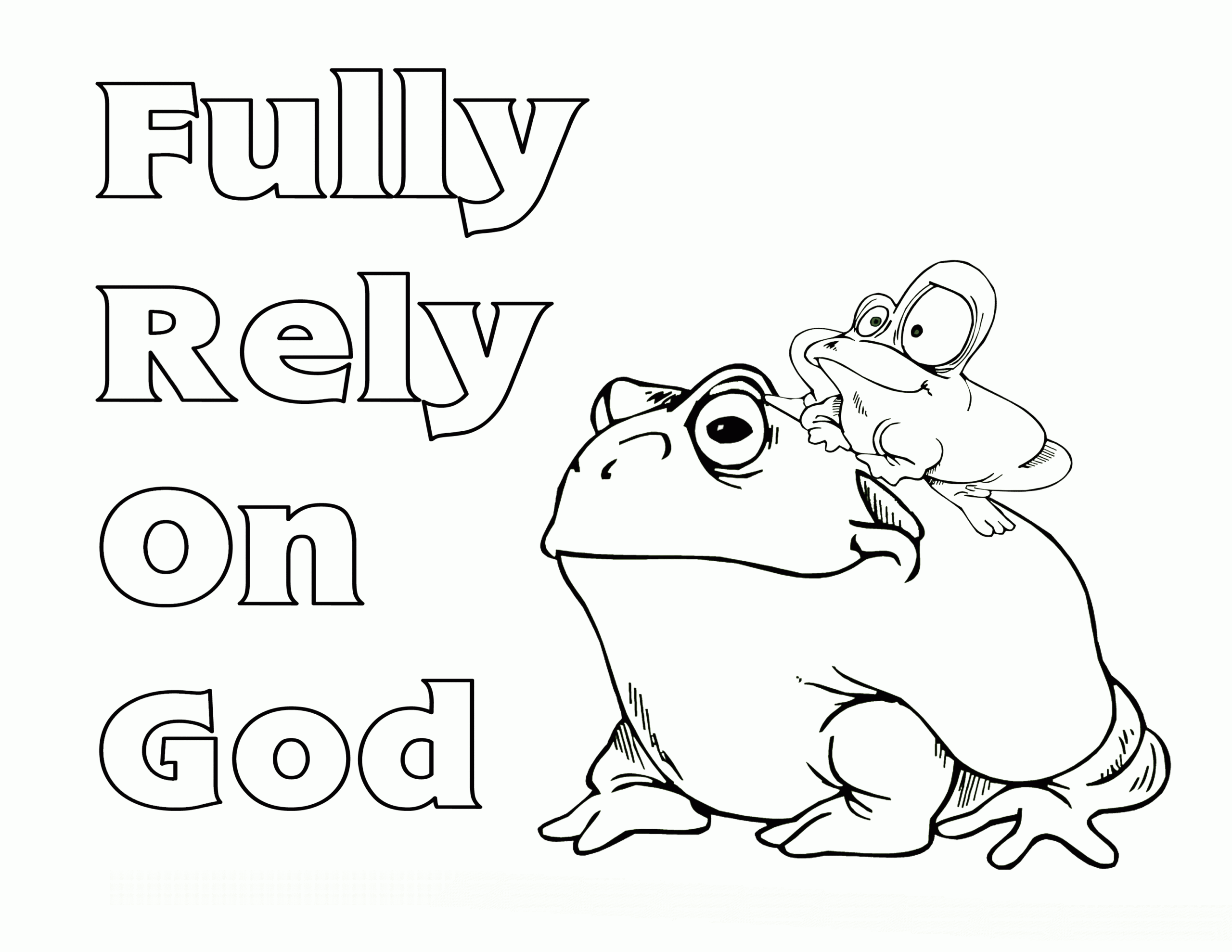 Fully Rely On God Coloring Page 602478