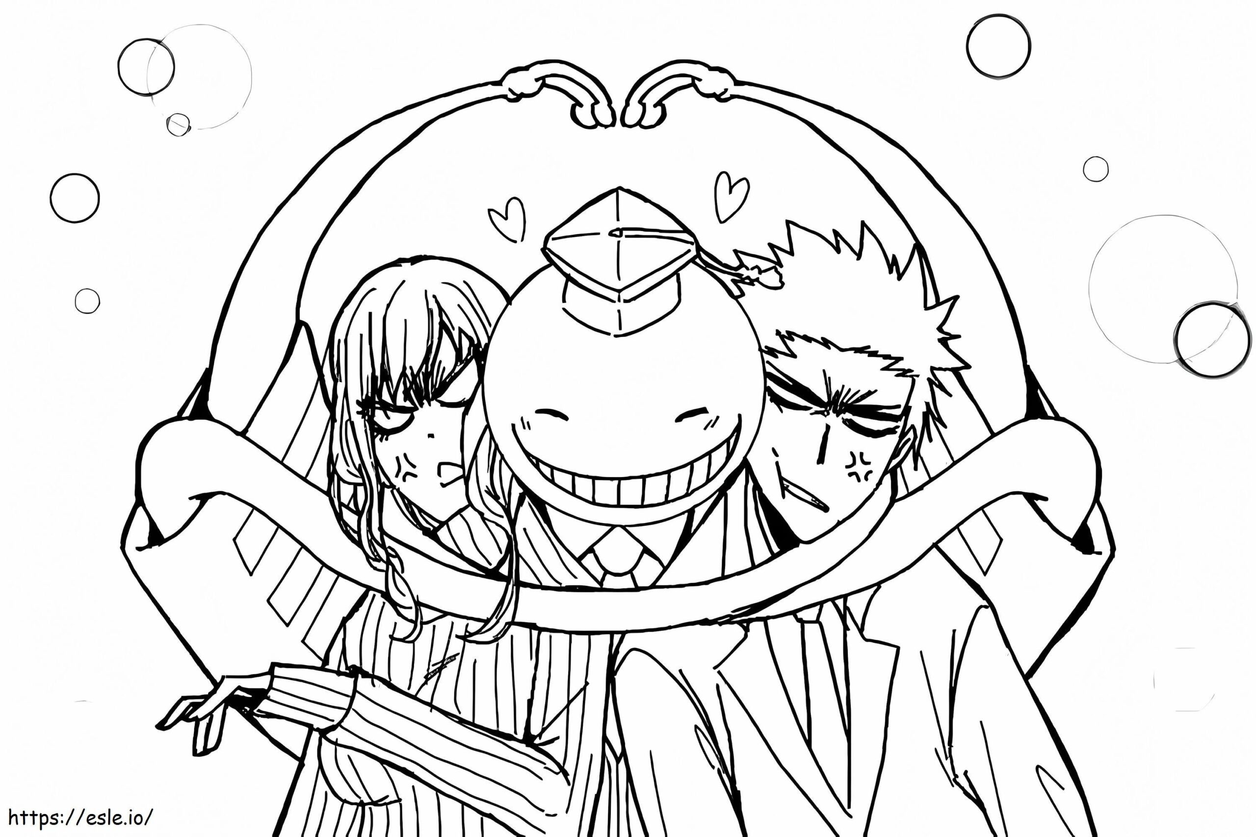 Funny Assassination Classroom Coloring Page